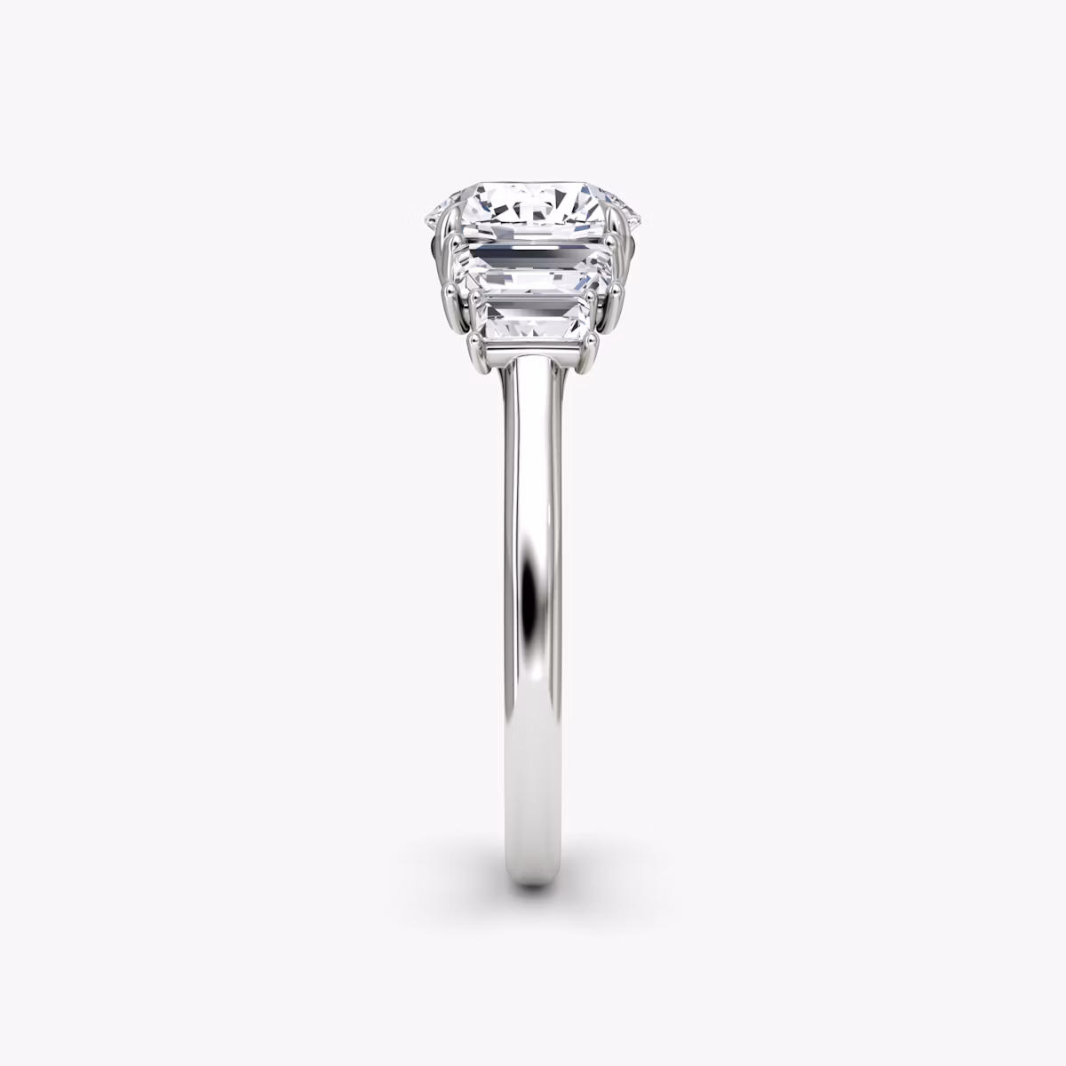 The Five Stone Heirloom | Round Brilliant | Platinum | bandAccent: Plain | caratWeight: other | diamondOrientation: vertical
