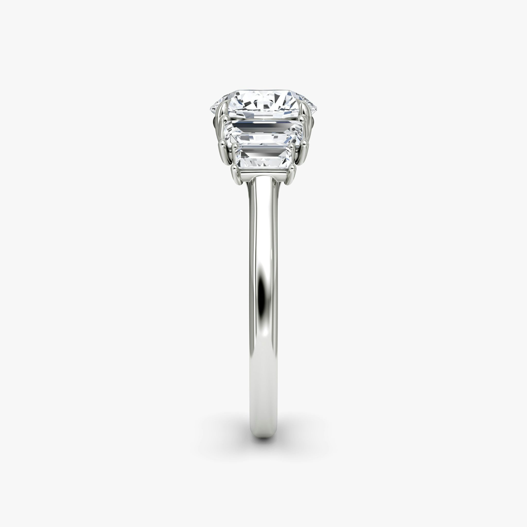 Anillo de compromiso Five Stone Heirloom | Brillante | Platino | bandAccent: Simple | caratWeight: 1.0ct | diamondOrientation: vertical
