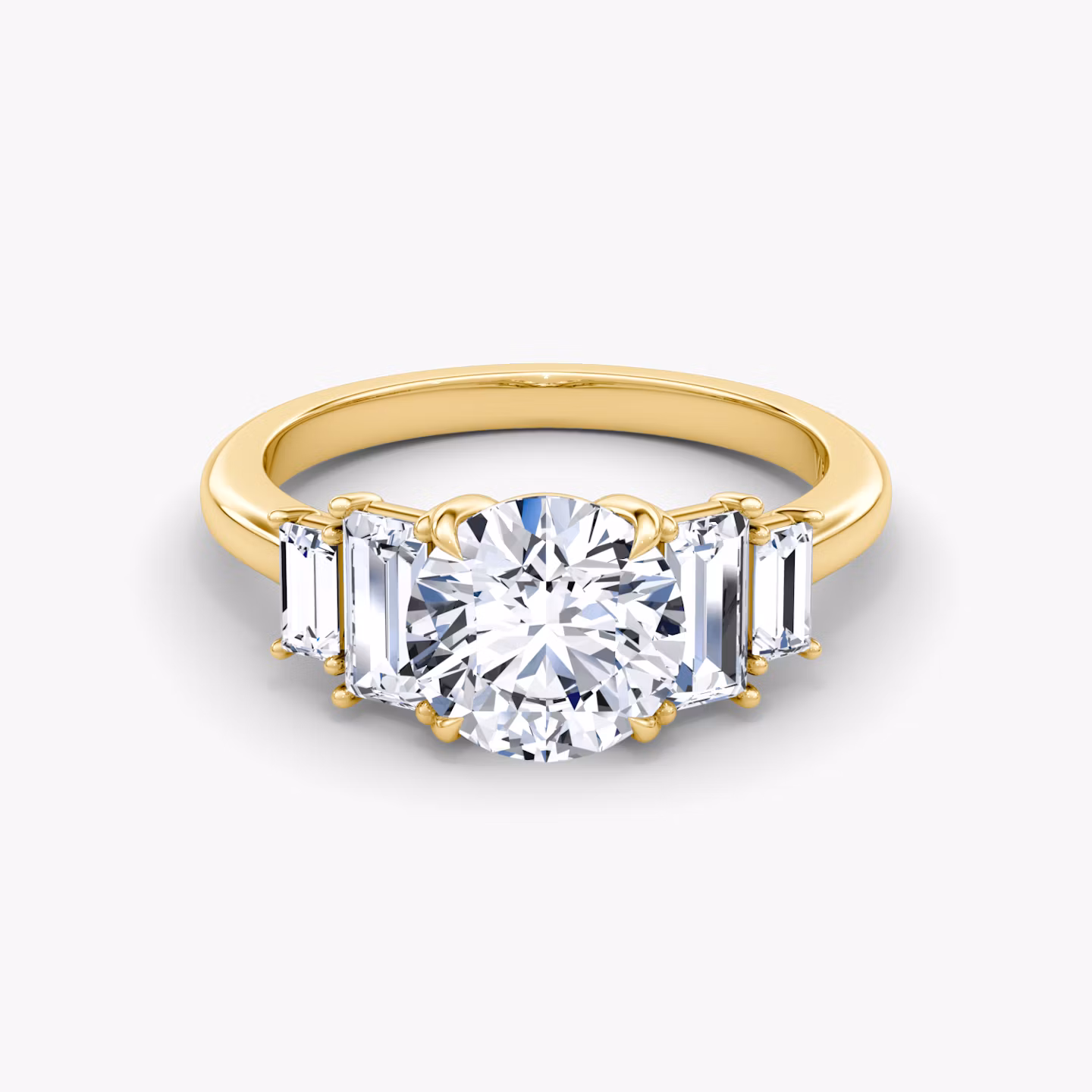 The Five Stone Heirloom Round Brilliant | Yellow Gold