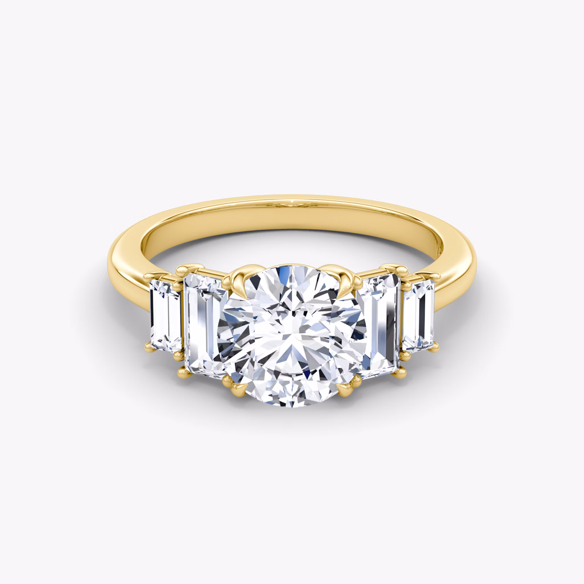 The Five Stone Heirloom Round Brilliant | Yellow Gold