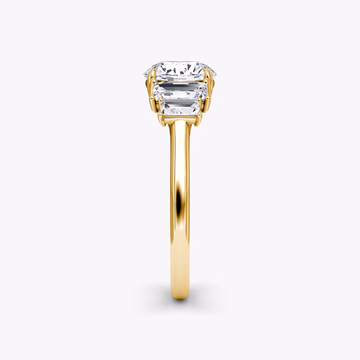 The Five Stone Heirloom | Round Brilliant | 18k | Yellow Gold | bandAccent: Plain | caratWeight: other | diamondOrientation: vertical