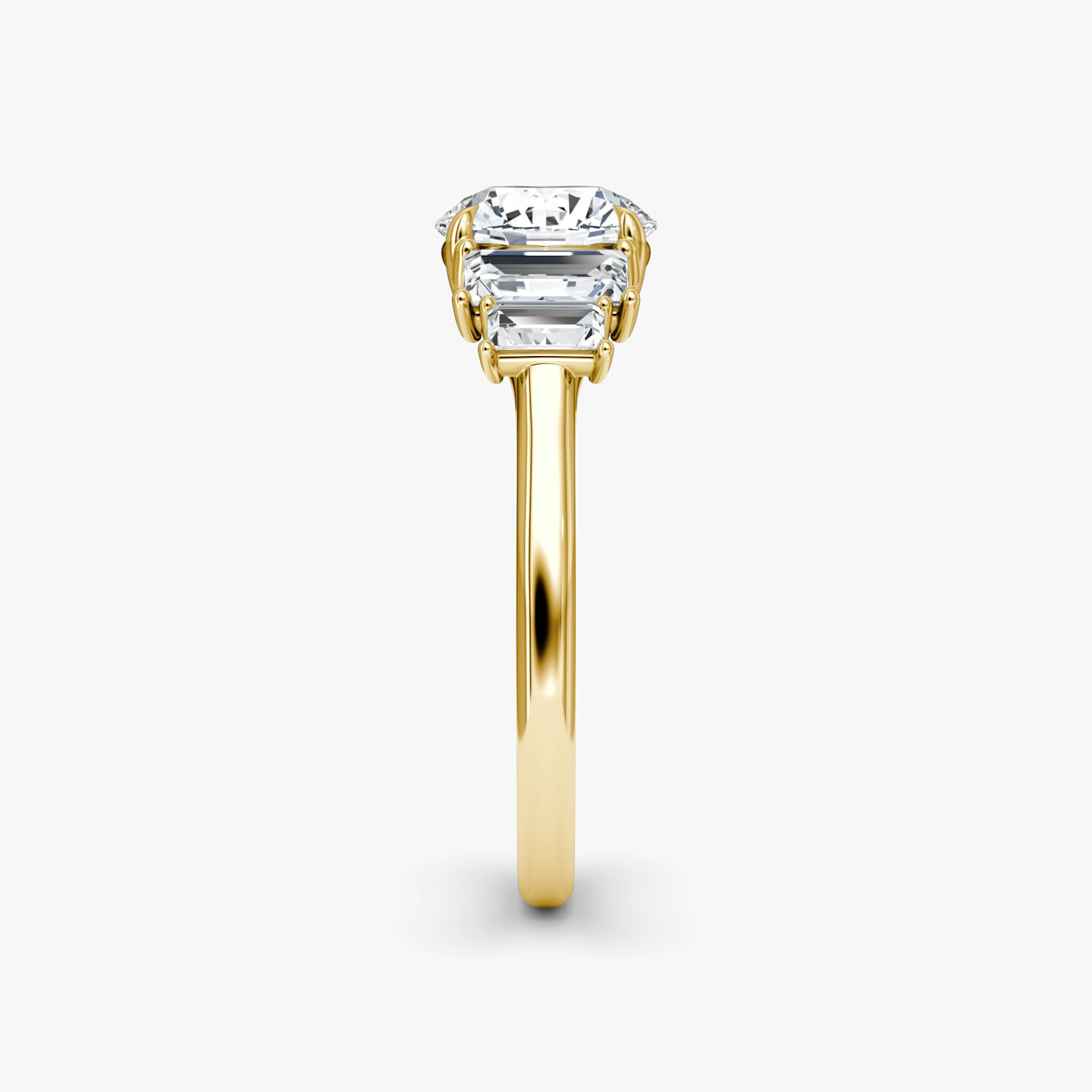 Anillo de compromiso Five Stone Heirloom | Brillante | 18k | Oro amarillo | bandAccent: Simple | caratWeight: 2.0ct | diamondOrientation: vertical