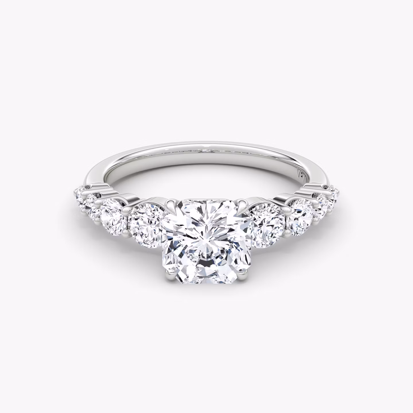 The Graduated Band | Asscher | Platinum | bandAccent: Plain | diamondOrientation: vertical | caratWeight: other