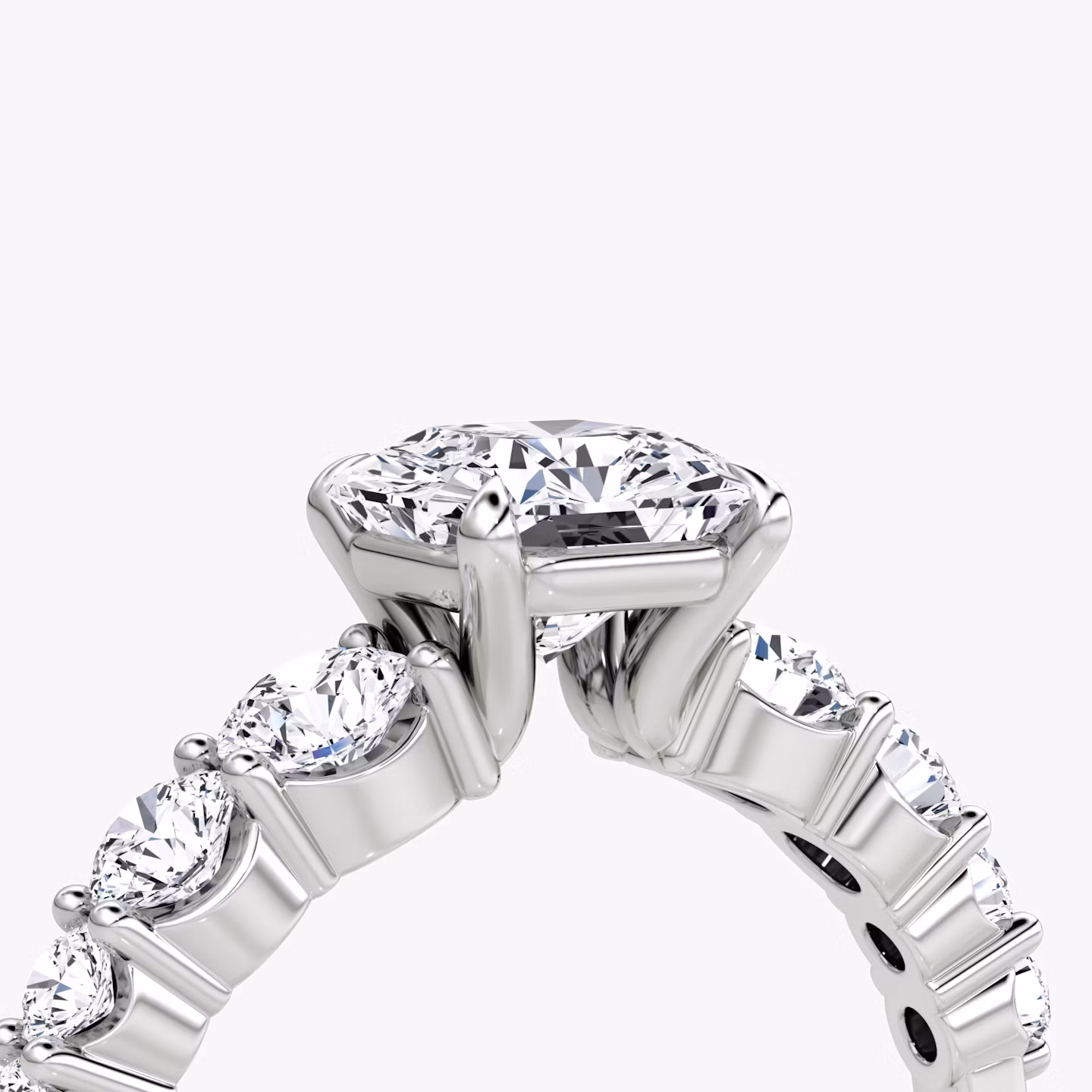 The Graduated Band | Asscher | Platinum | bandAccent: Plain | diamondOrientation: vertical | caratWeight: other
