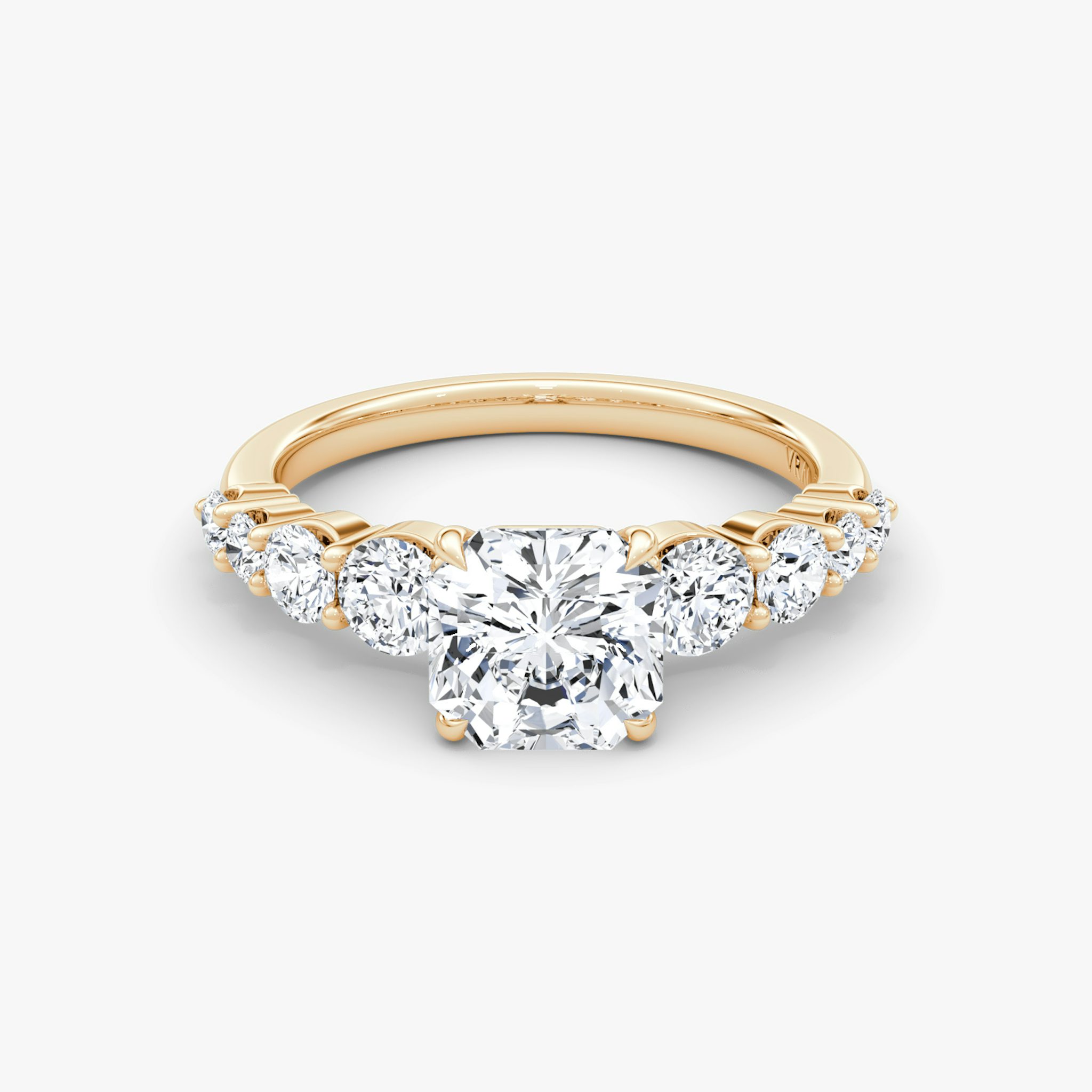 The Graduated Band | Asscher | 14k | Rose Gold | bandAccent: Plain | diamondOrientation: vertical | caratWeight: other