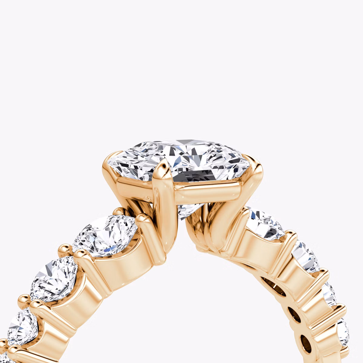 The Graduated Band | Asscher | 14k | Rose Gold | bandAccent: Plain | diamondOrientation: vertical | caratWeight: other