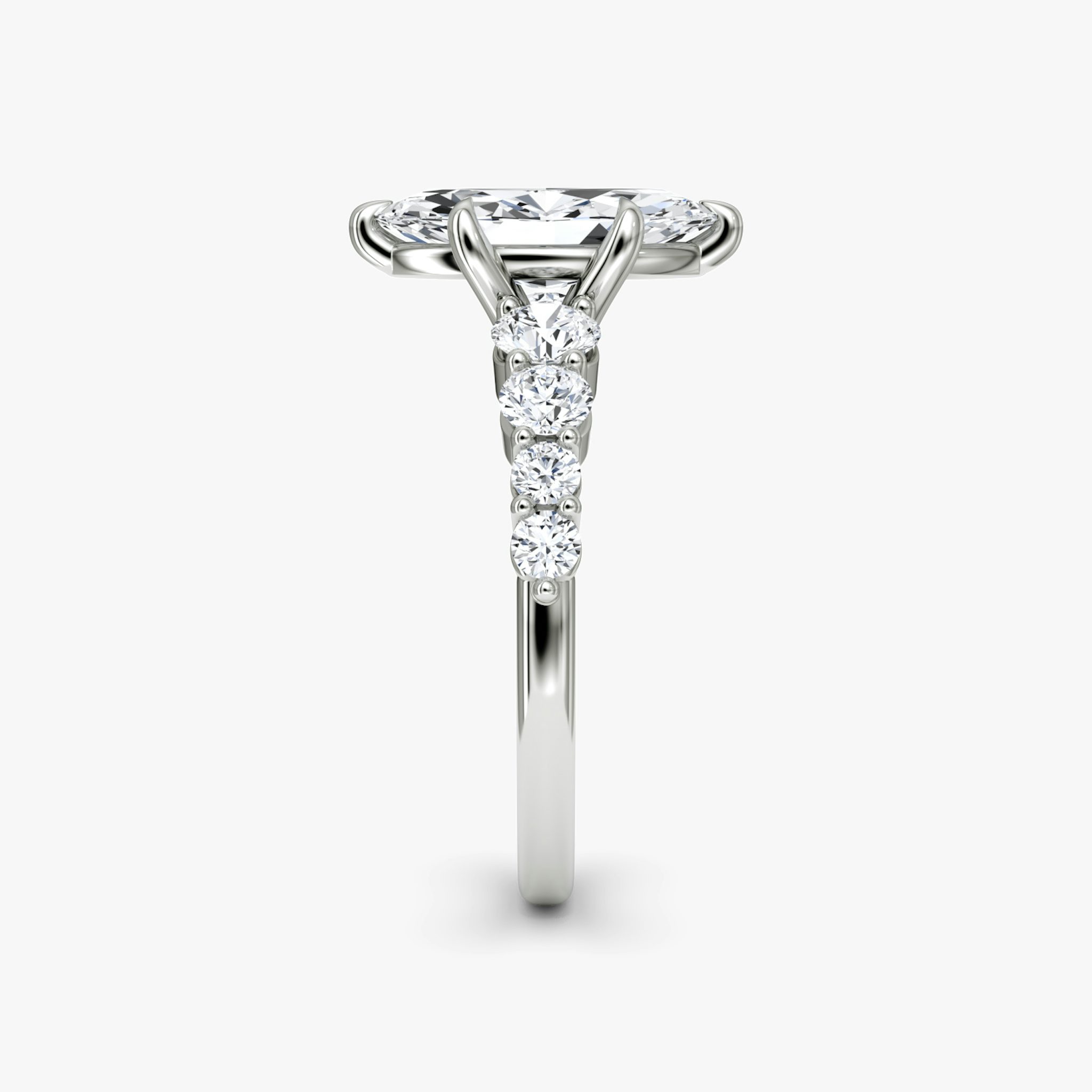 The Graduated Band | Marquise | Platinum | bandAccent: Plain | diamondOrientation: vertical | caratWeight: other