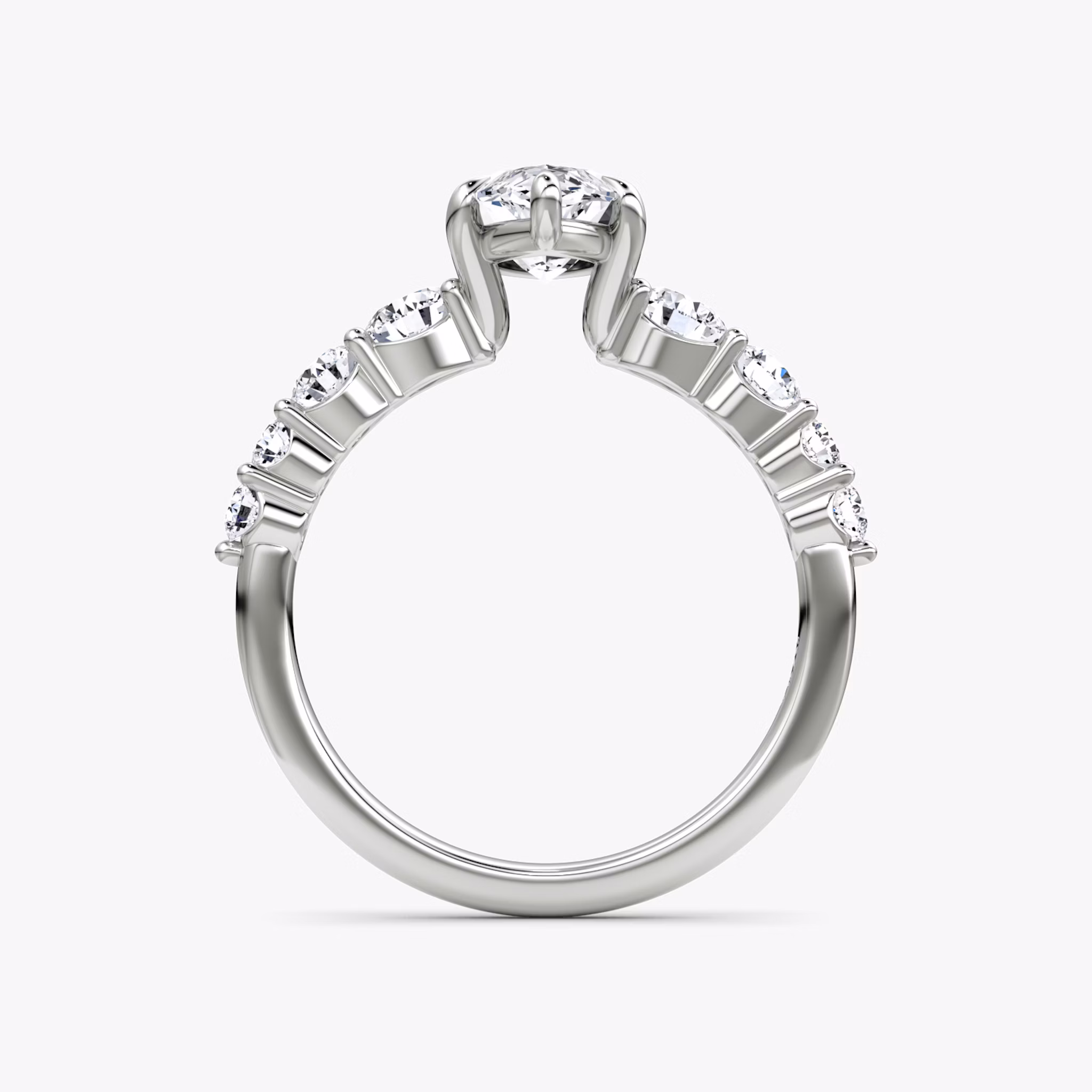 The Graduated Band | Marquise | Platinum | bandAccent: Plain | diamondOrientation: vertical | caratWeight: other