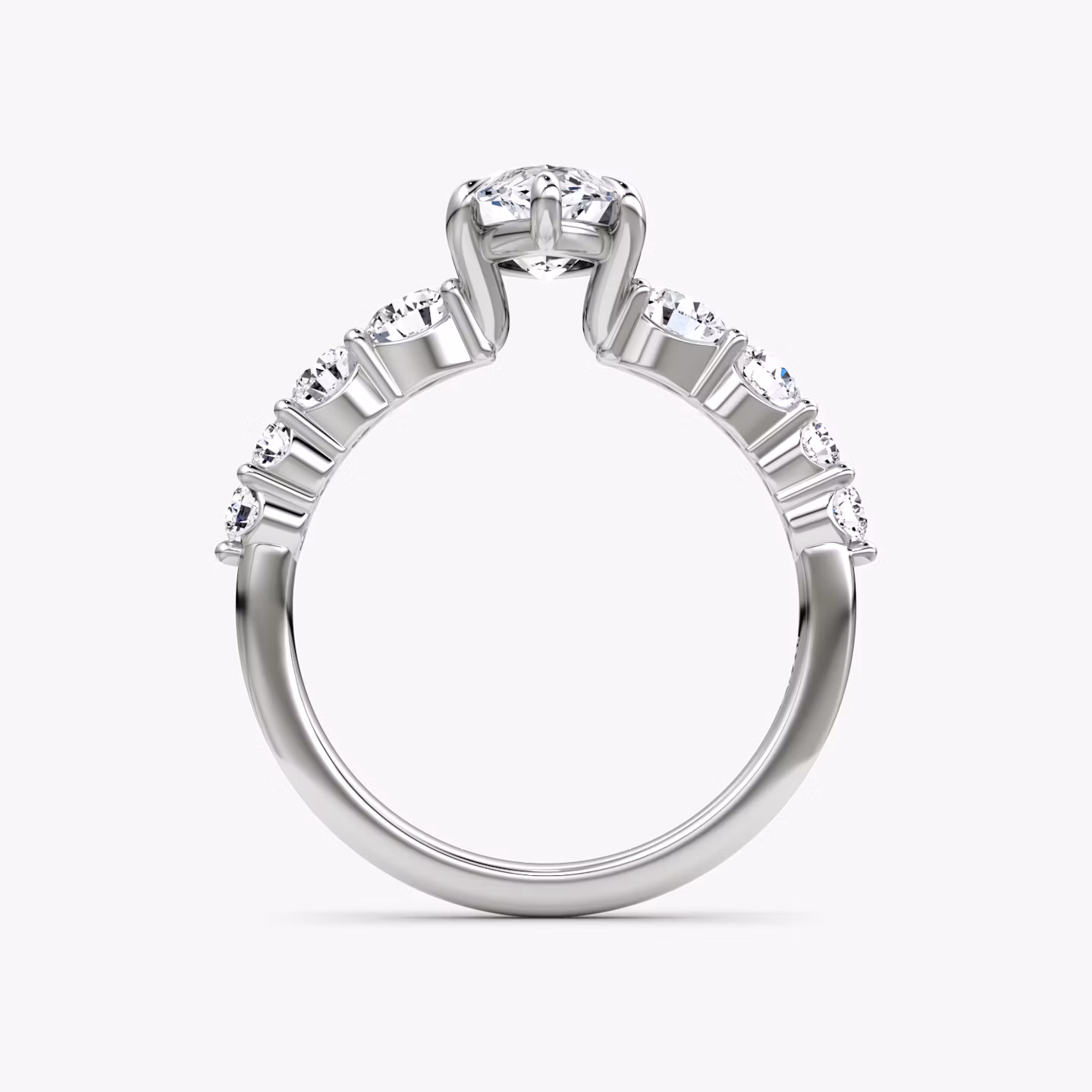 The Graduated Band | Marquise | 18k | White Gold | bandAccent: Plain | diamondOrientation: vertical | caratWeight: other