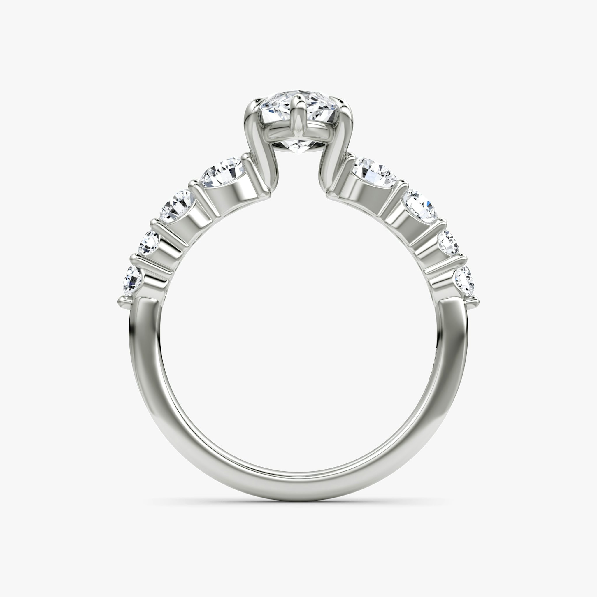 The Graduated Band | Marquise | Platinum | bandAccent: Plain | diamondOrientation: vertical | caratWeight: other
