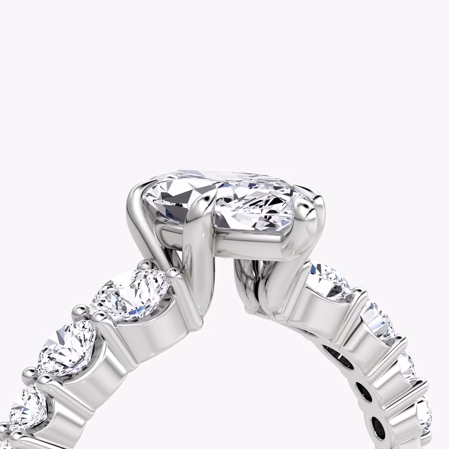 The Graduated Band | Marquise | 18k | White Gold | bandAccent: Plain | diamondOrientation: vertical | caratWeight: other