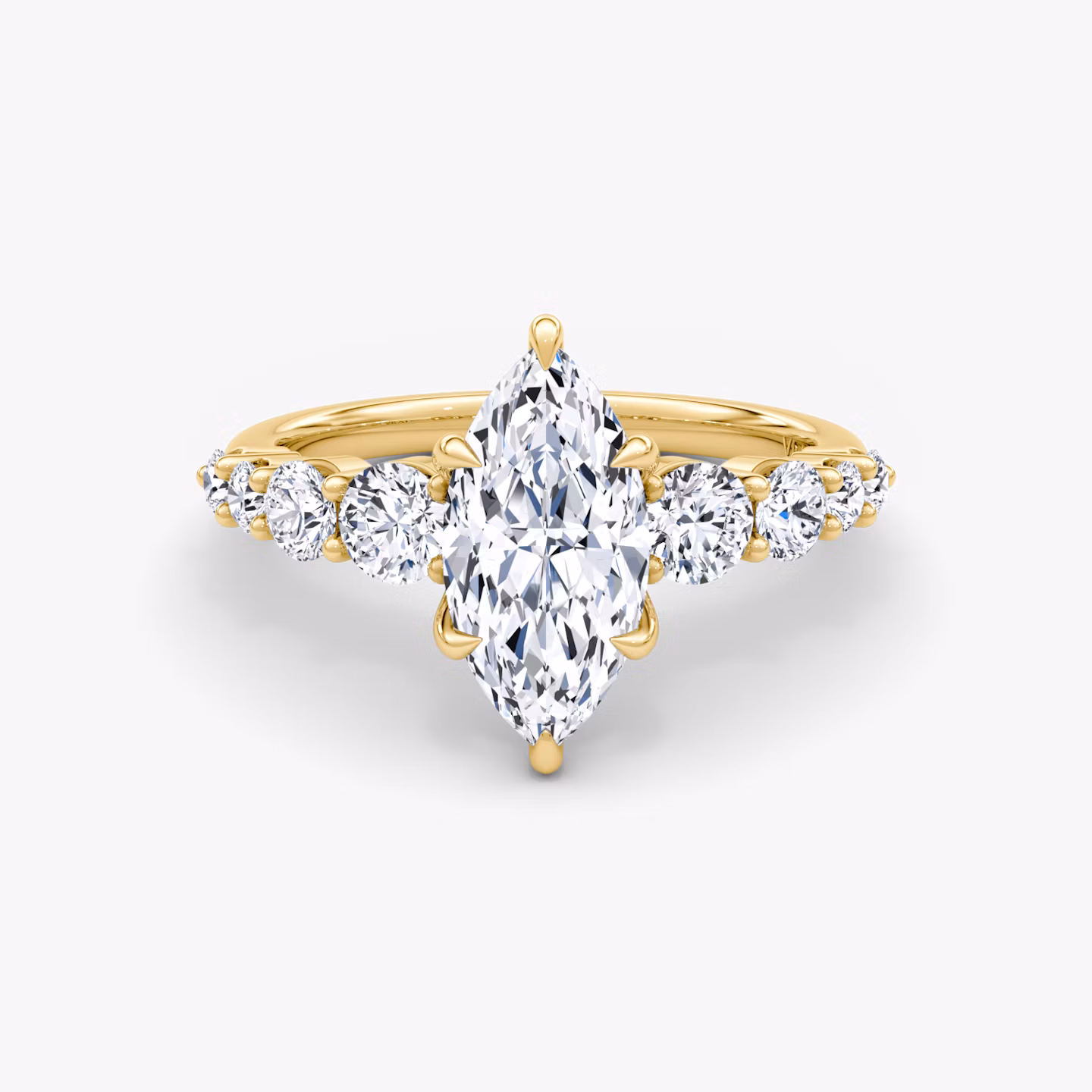 The Graduated Band Marquise | Yellow Gold