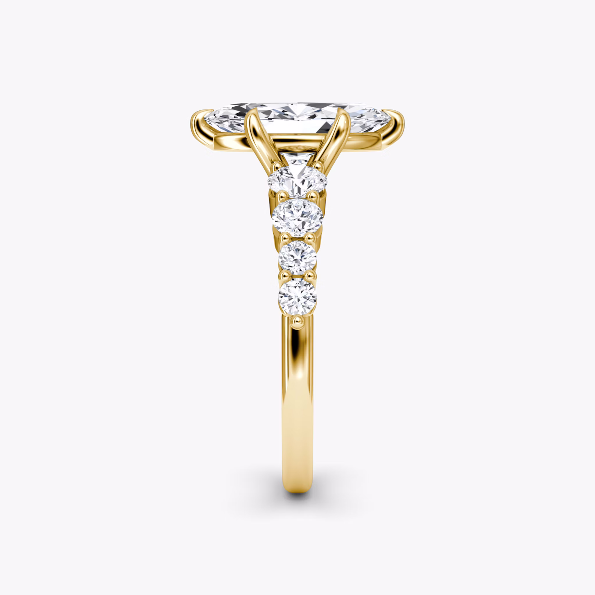 The Graduated Band | Marquise | 18k | Yellow Gold | bandAccent: Plain | diamondOrientation: vertical | caratWeight: other