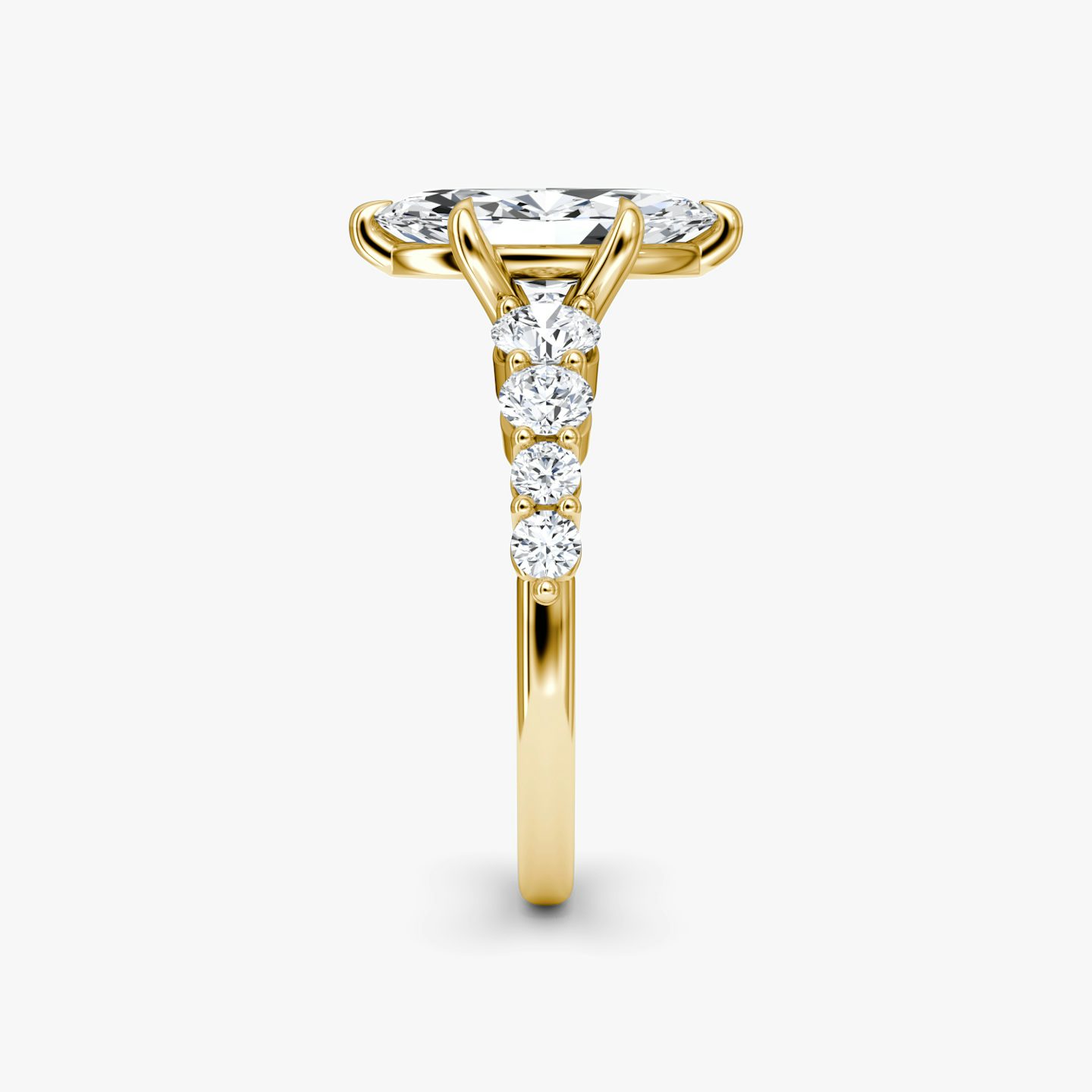 The Graduated Band | Marquise | 18k | Yellow Gold | bandAccent: Plain | diamondOrientation: vertical | caratWeight: other