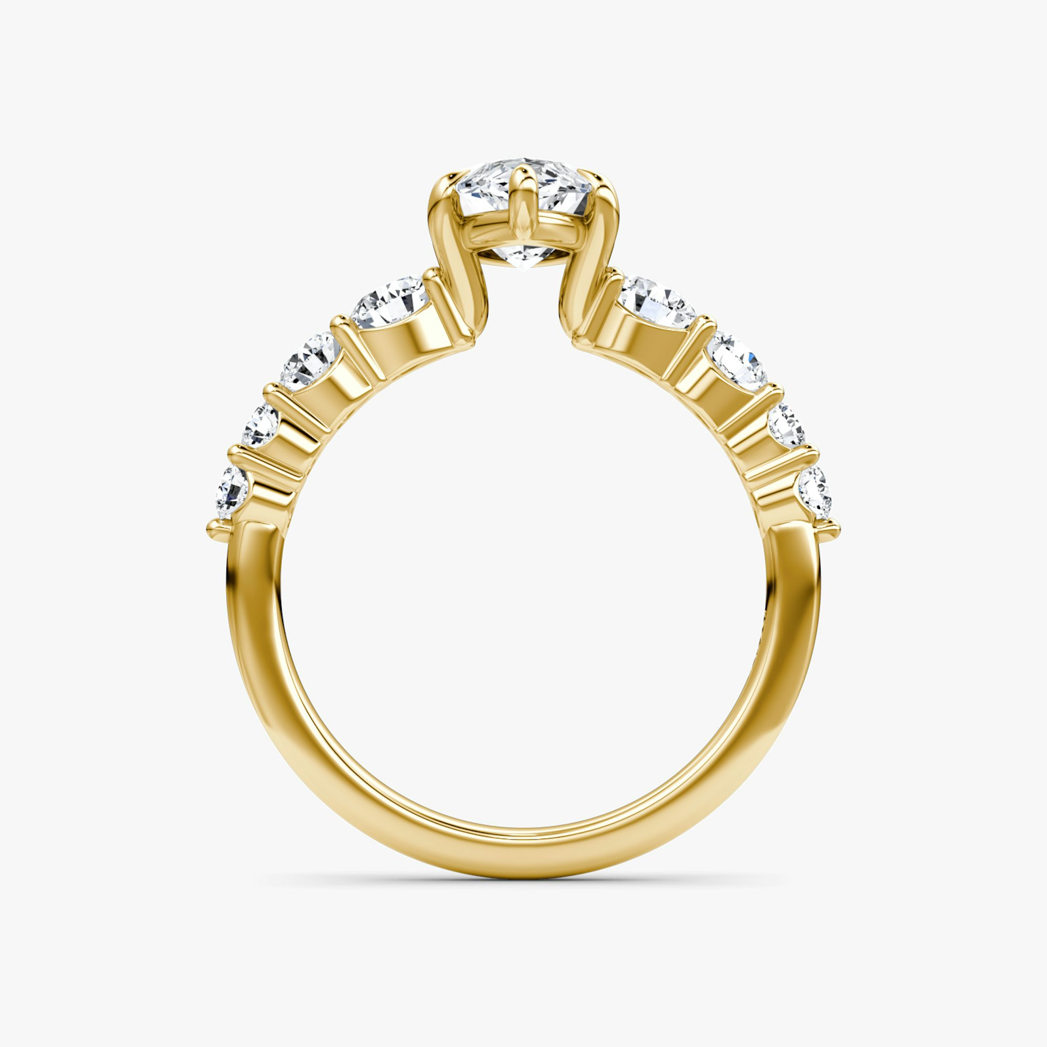The Graduated Band | Marquise | 18k | Yellow Gold | bandAccent: Plain | diamondOrientation: vertical | caratWeight: other