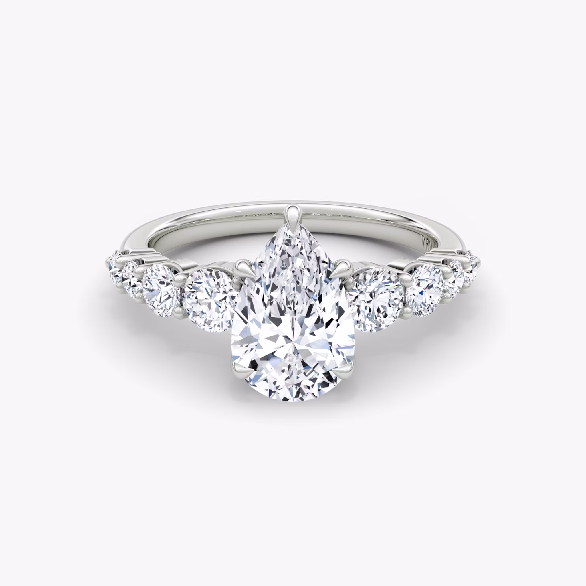 Graduated Pear | White Gold