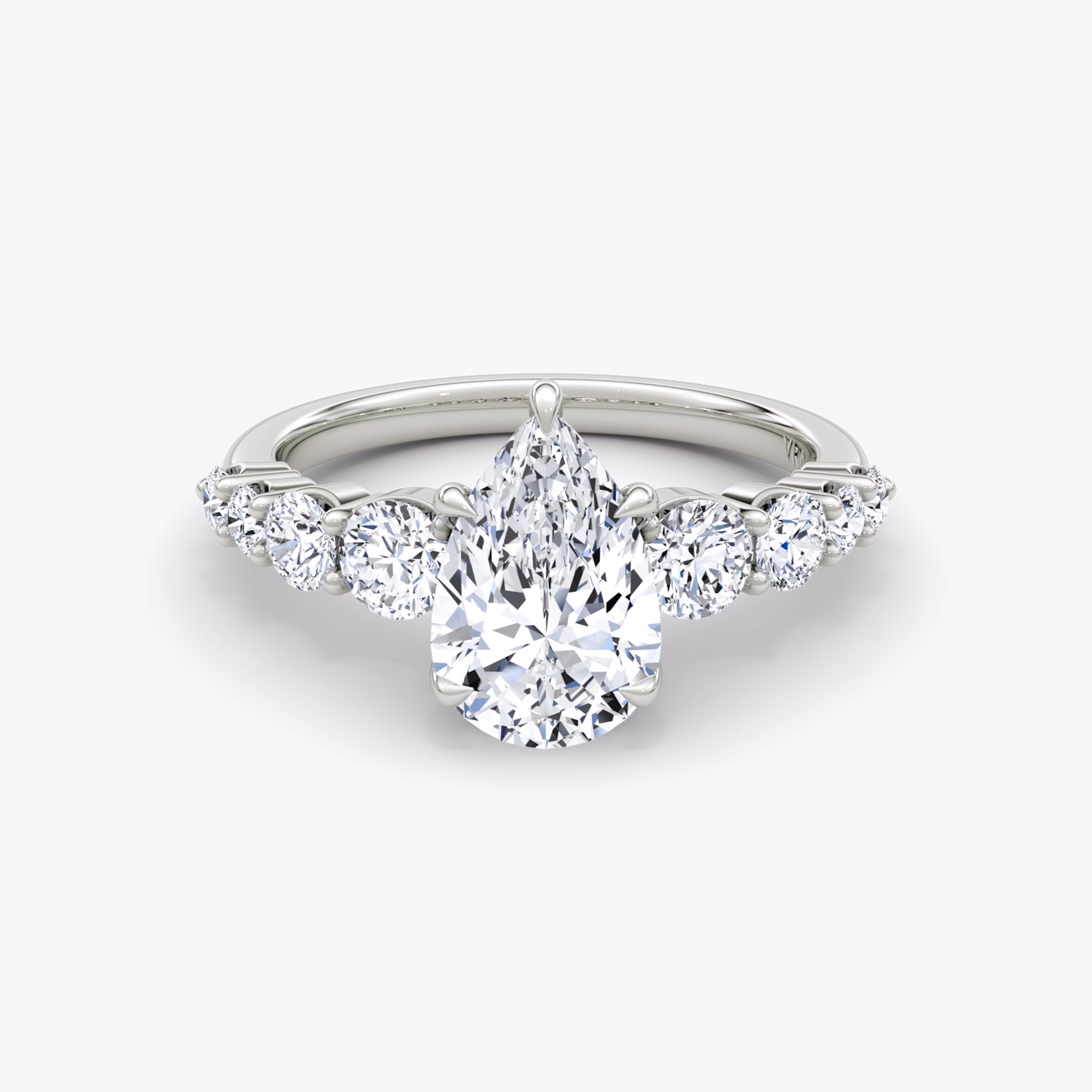 Graduated Pear Diamond Ring