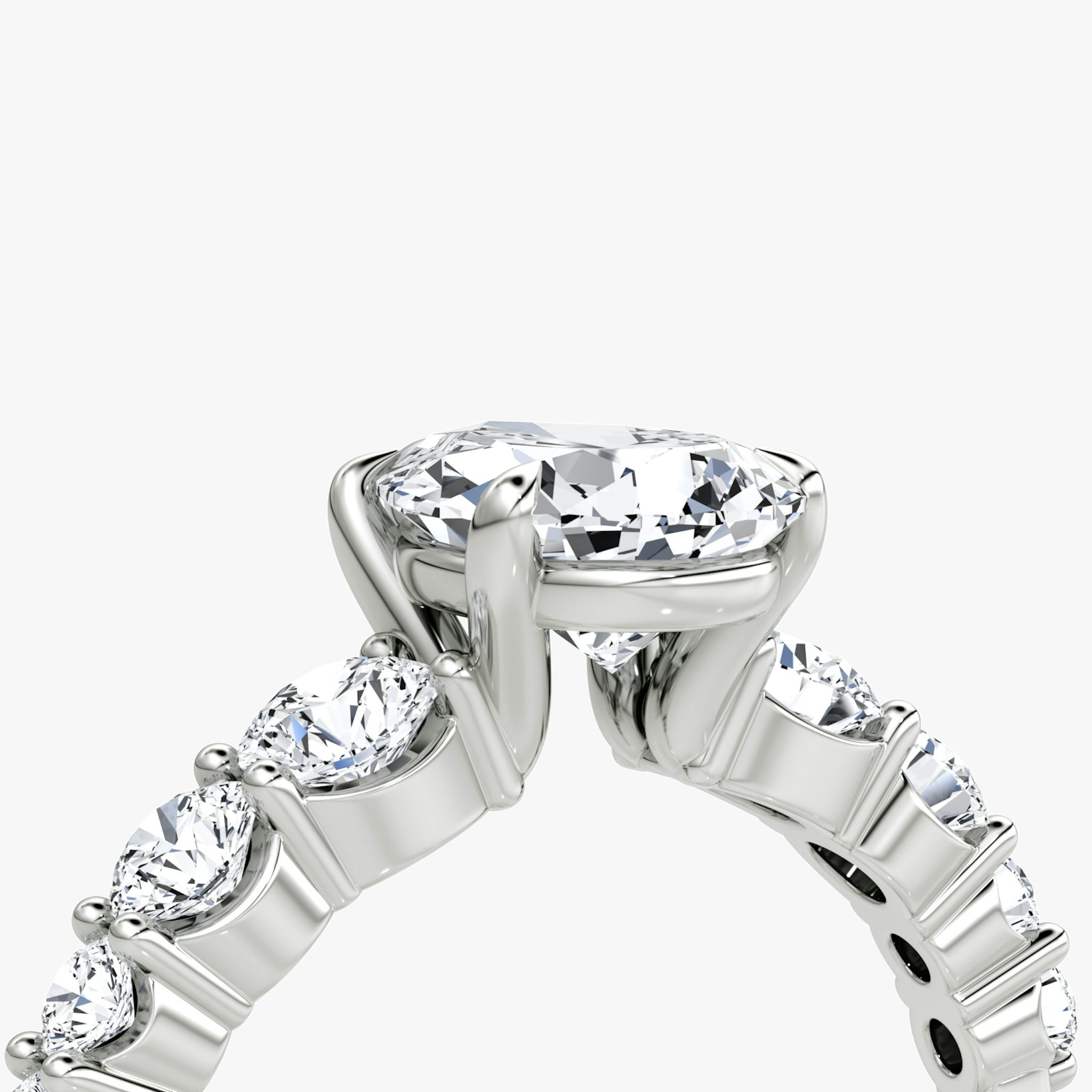 The Graduated Band | Pear | Platinum | bandAccent: Plain | diamondOrientation: vertical | caratWeight: other