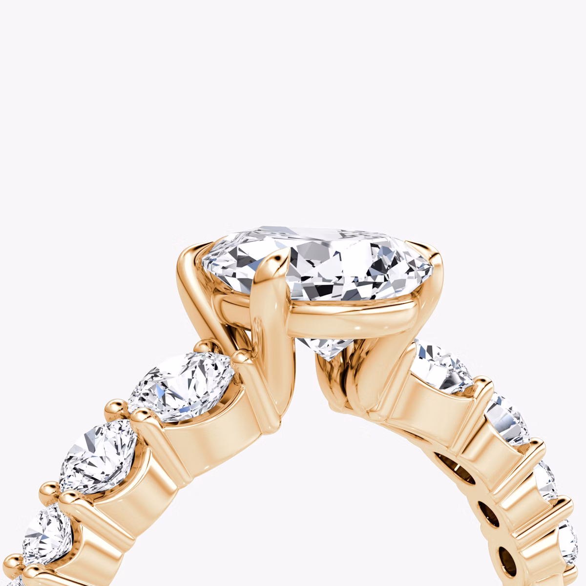 The Graduated Band | Pear | 14k | Rose Gold | bandAccent: Plain | diamondOrientation: vertical | caratWeight: other