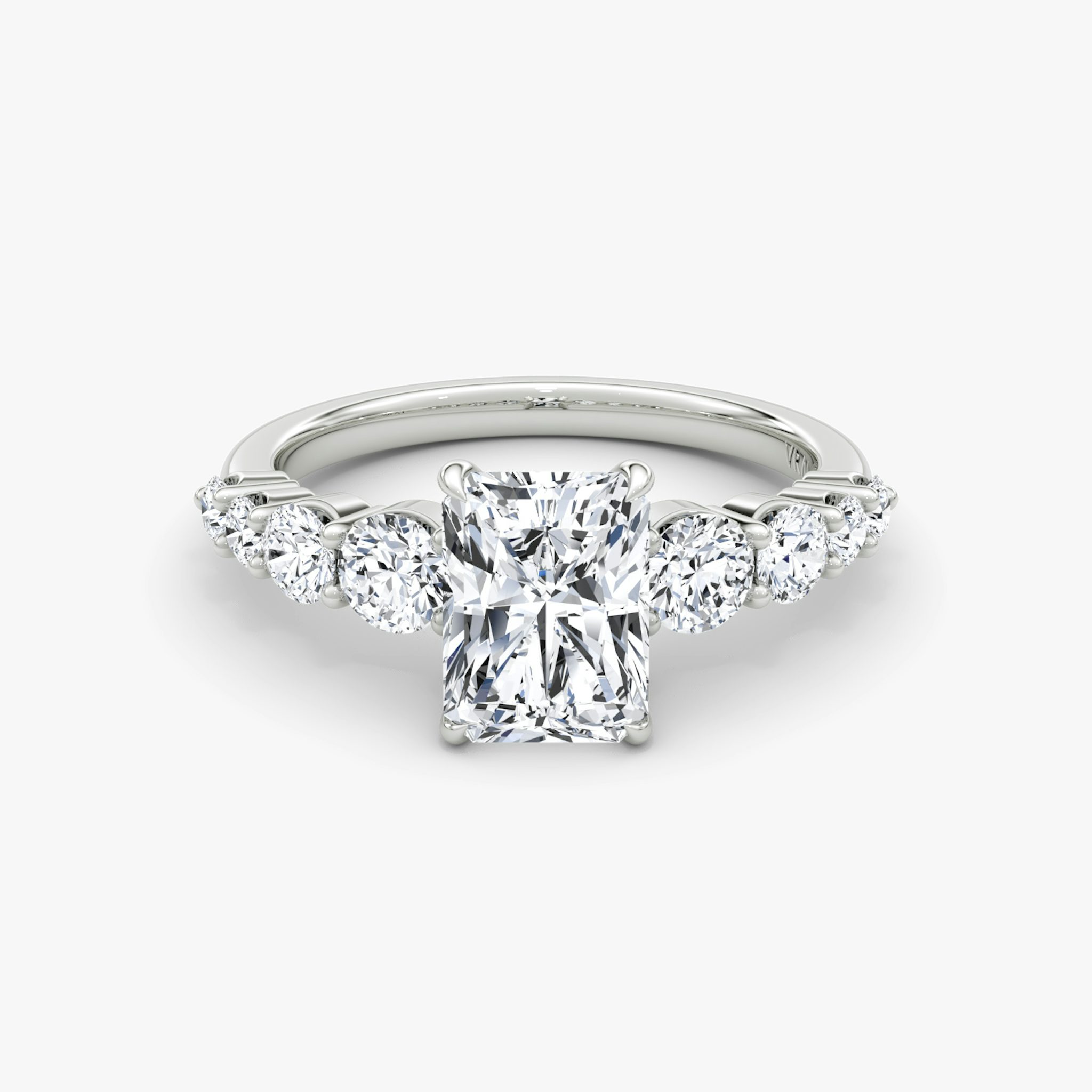 The Graduated Band | Radiant | Platinum | bandAccent: Plain | diamondOrientation: vertical | caratWeight: other