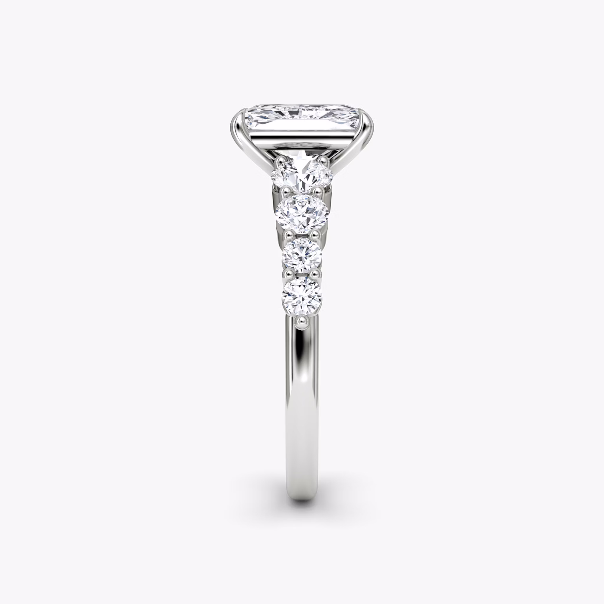 The Graduated Band | Radiant | Platinum | bandAccent: Plain | diamondOrientation: vertical | caratWeight: other