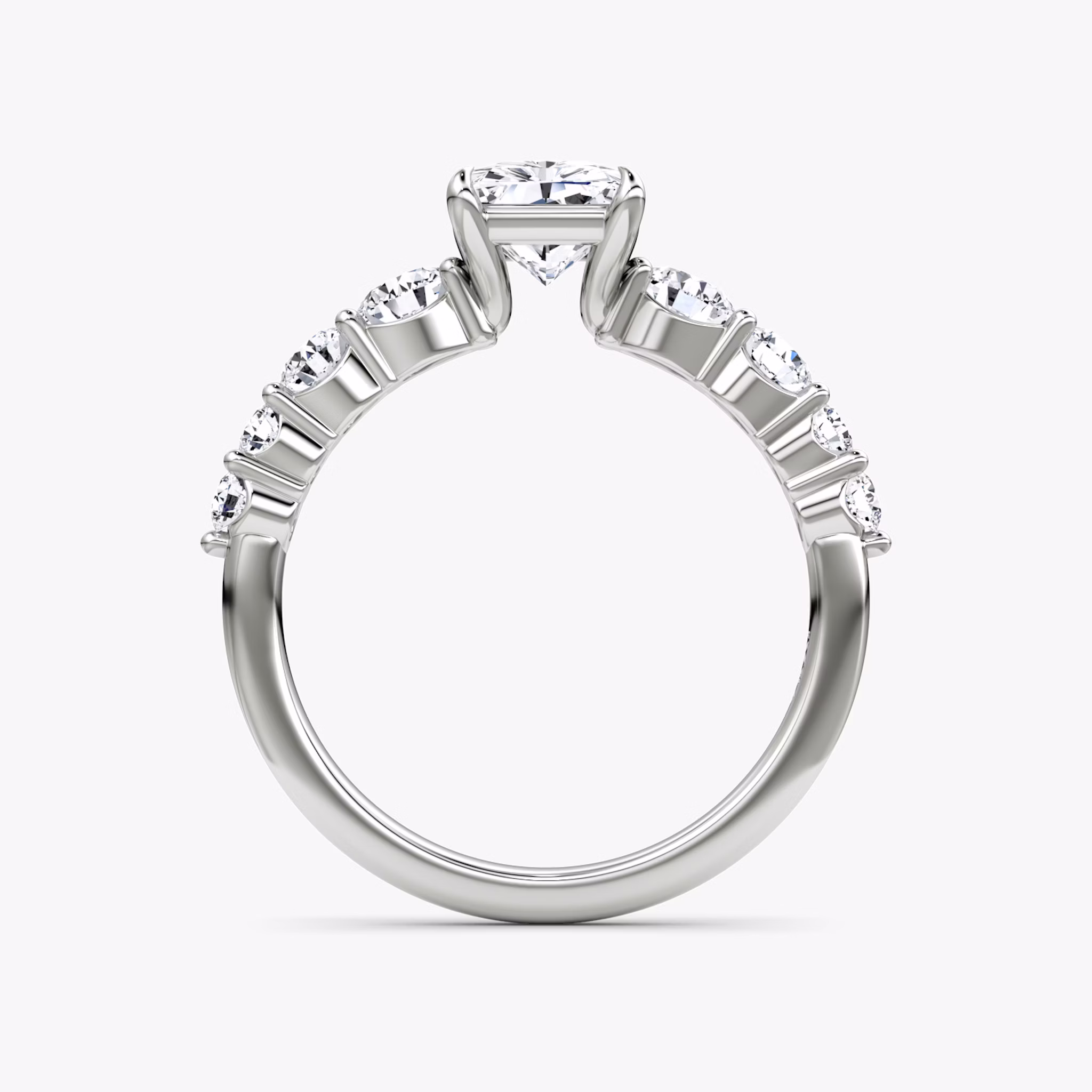 The Graduated Band | Radiant | Platinum | bandAccent: Plain | diamondOrientation: vertical | caratWeight: other
