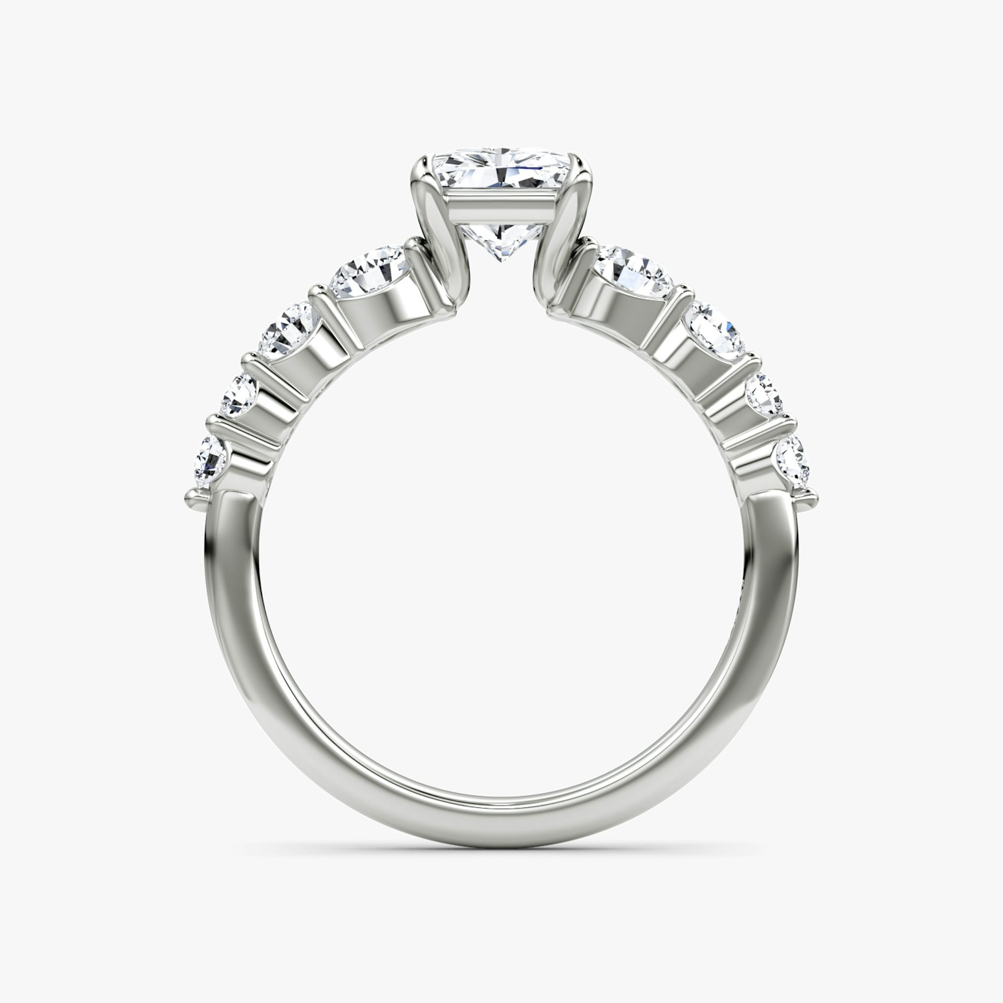 The Graduated Band | Radiant | Platinum | bandAccent: Plain | diamondOrientation: vertical | caratWeight: other