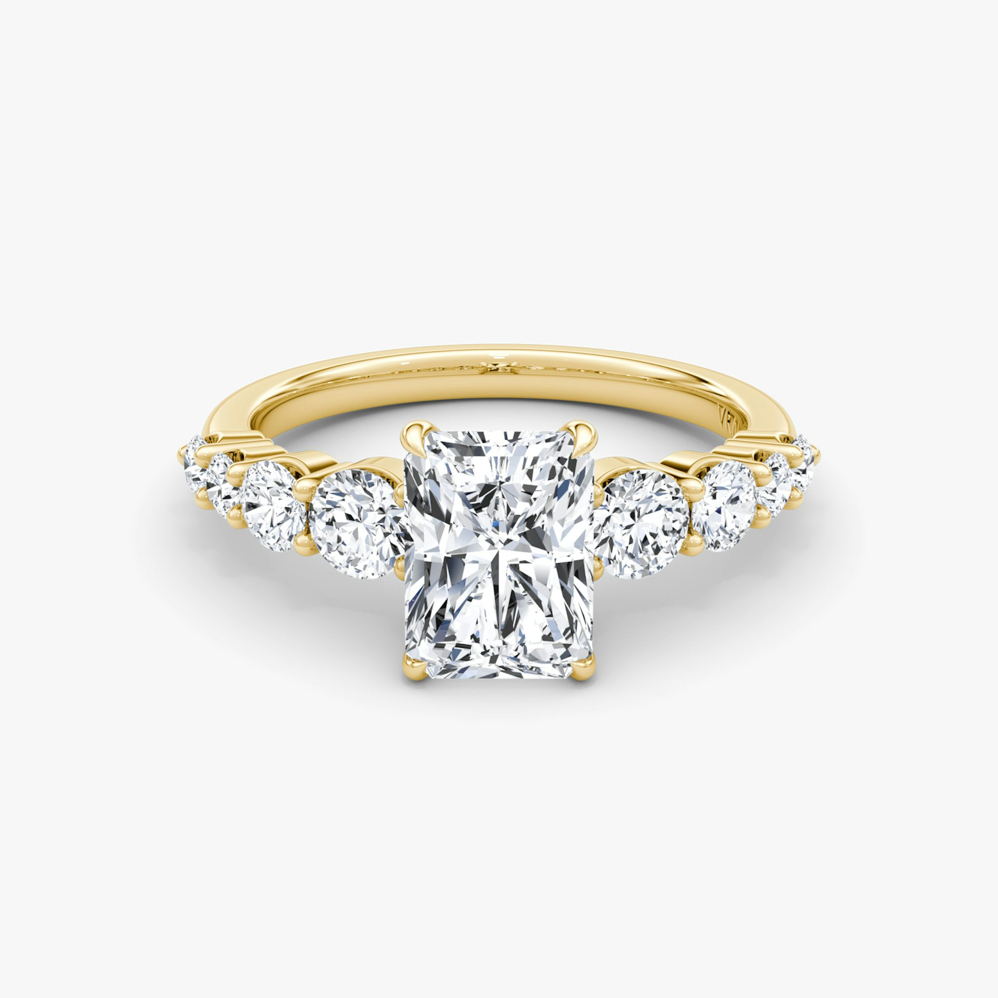 The Graduated Band | Radiant | 18k | Yellow Gold | bandAccent: Plain | diamondOrientation: vertical | caratWeight: other