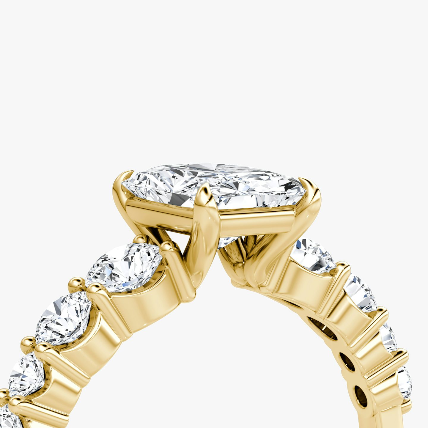 The Graduated Band | Radiant | 18k | Yellow Gold | bandAccent: Plain | diamondOrientation: vertical | caratWeight: other