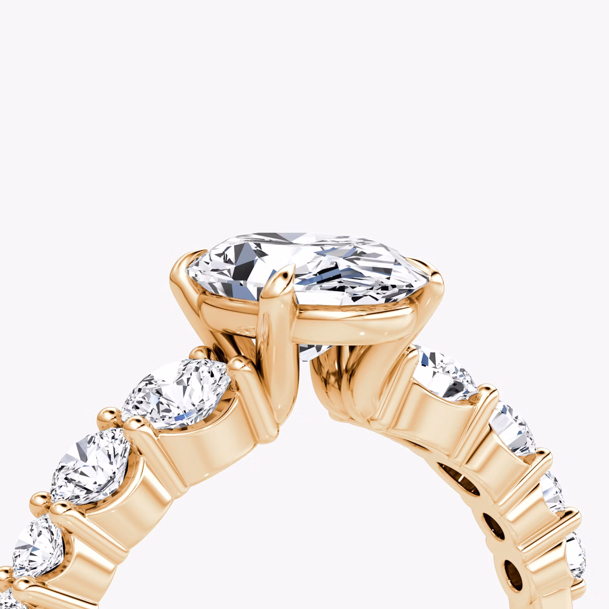 The Graduated Band | Oval | 14k | Rose Gold | bandAccent: Plain | diamondOrientation: vertical | caratWeight: other