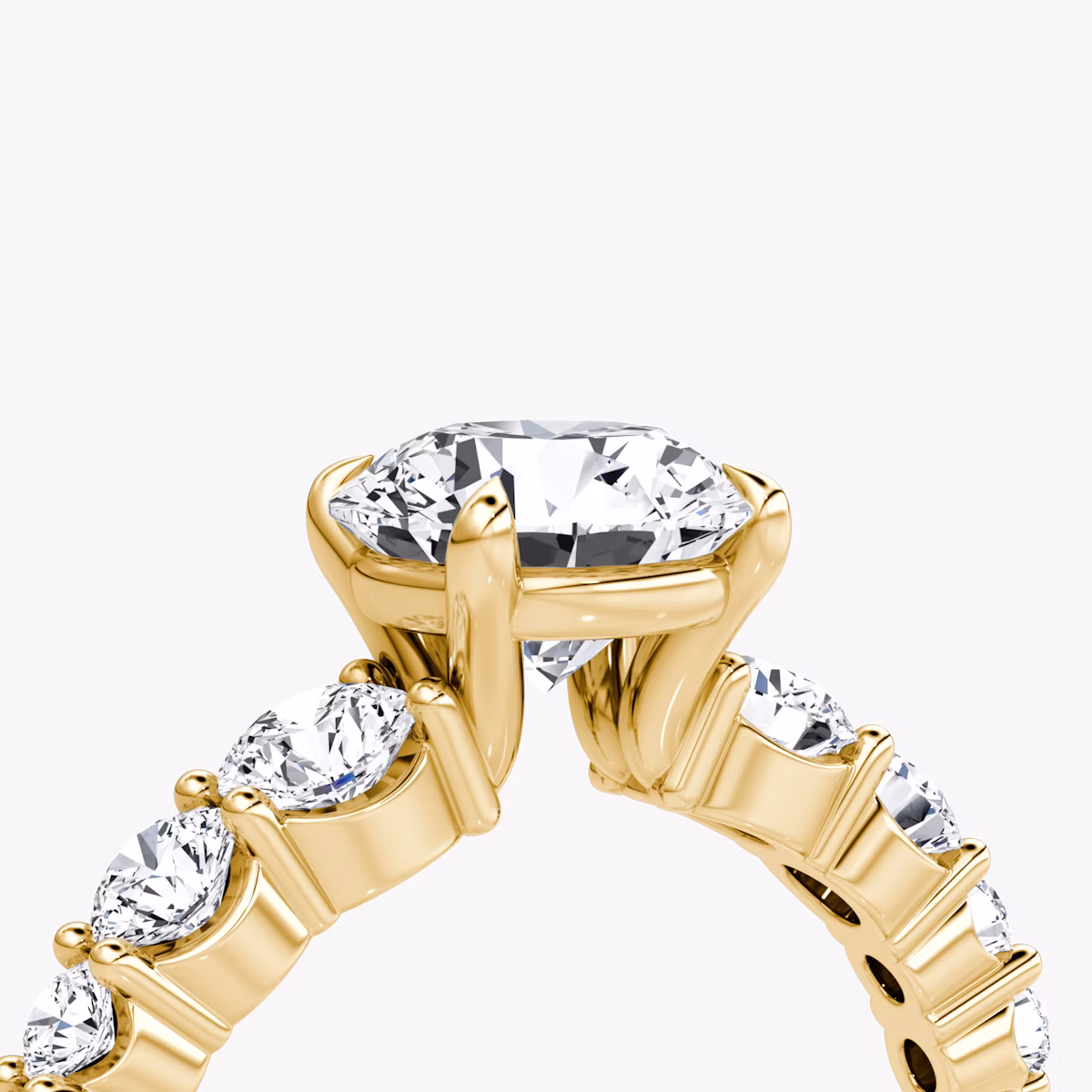 The Graduated Band | Round Brilliant | 18k | Yellow Gold | bandAccent: Plain | caratWeight: other | diamondOrientation: vertical