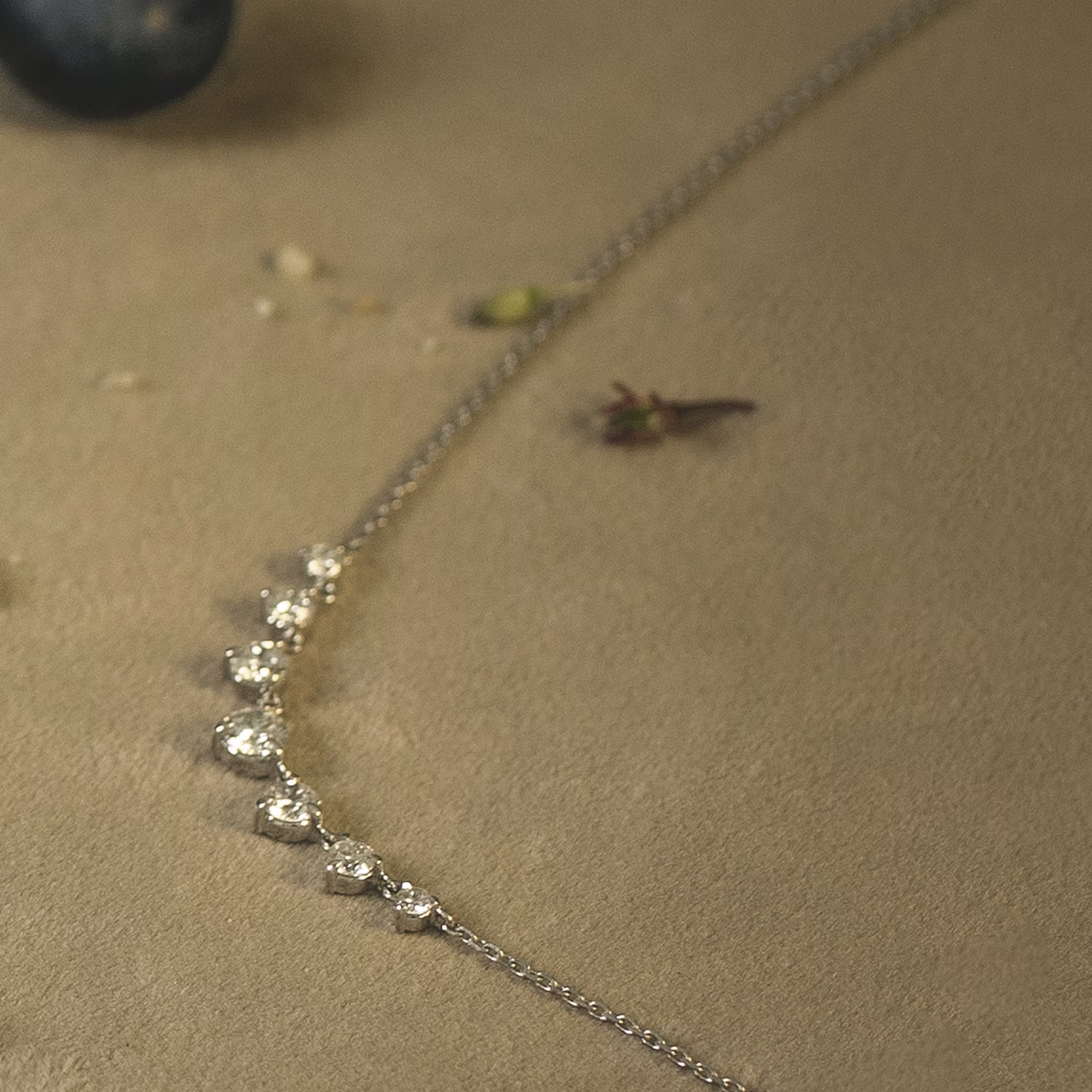 Linked Tennis Halskette | Rund | 14k | Gelbgold | diamondSize: original | chainLength: 16-18