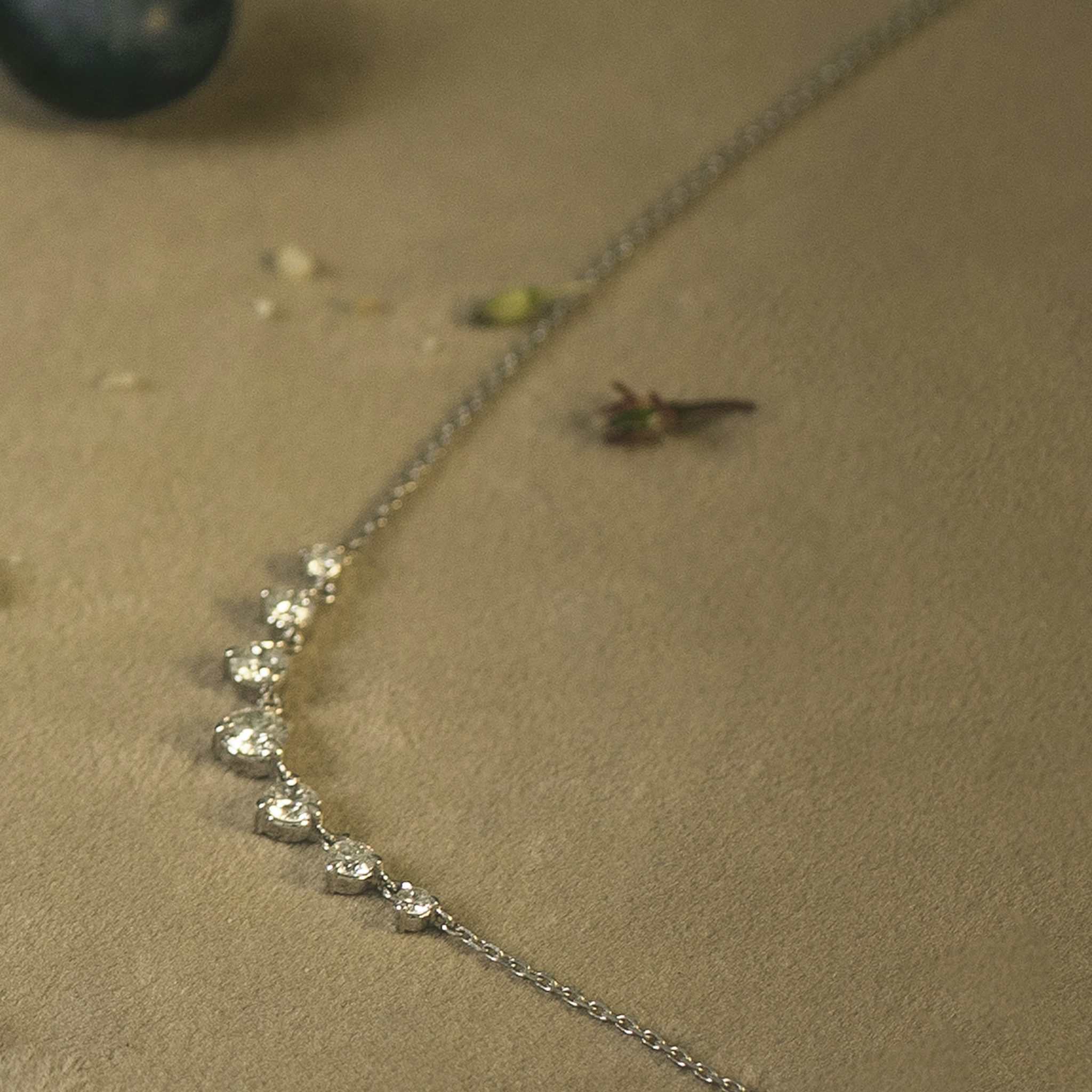 Linked Tennis Halskette | Rund | 14k | Gelbgold | diamondSize: original | chainLength: 16-18