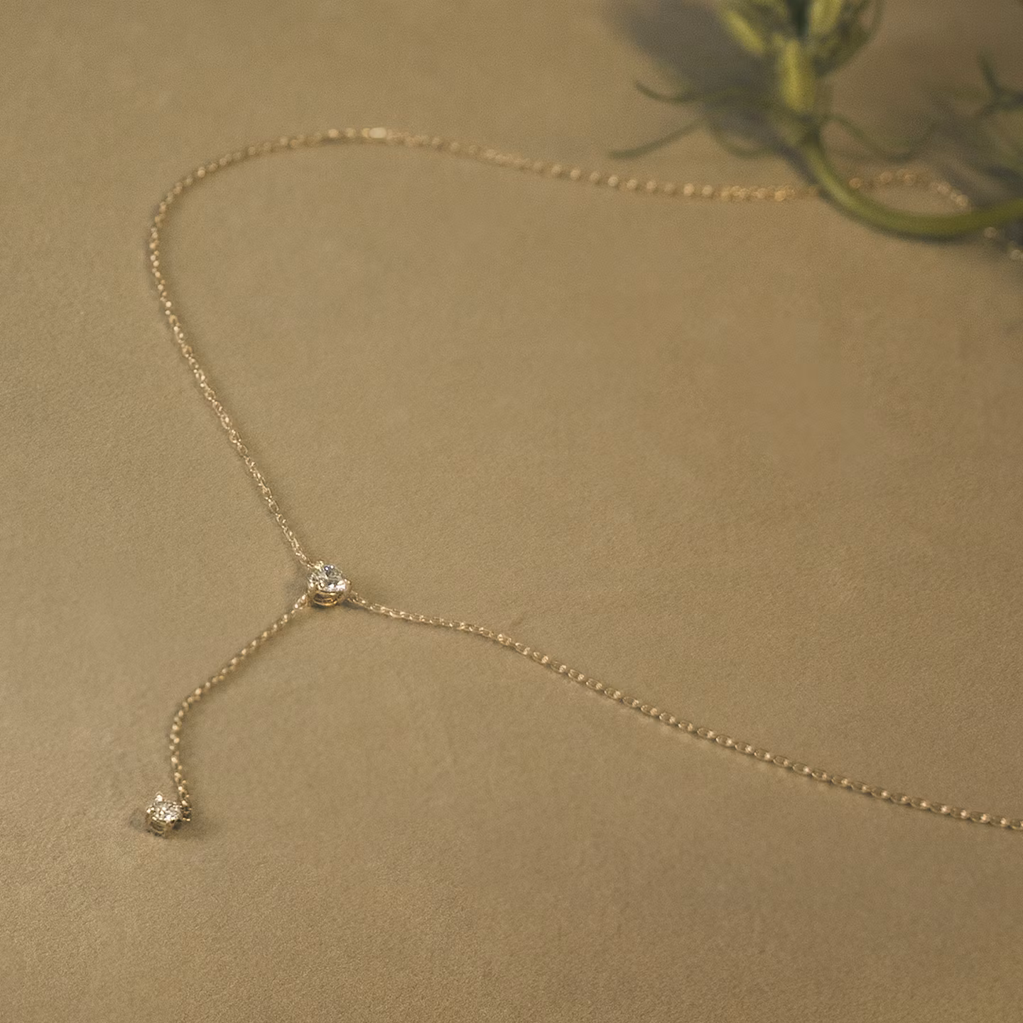 Collar Duo Lariat | Brillante | 14k | Oro amarillo | chainLength: 16-18