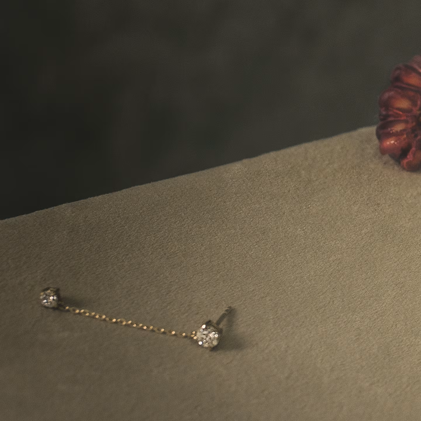 Duo Dangle Earring | Round Brilliant | 14k | White Gold