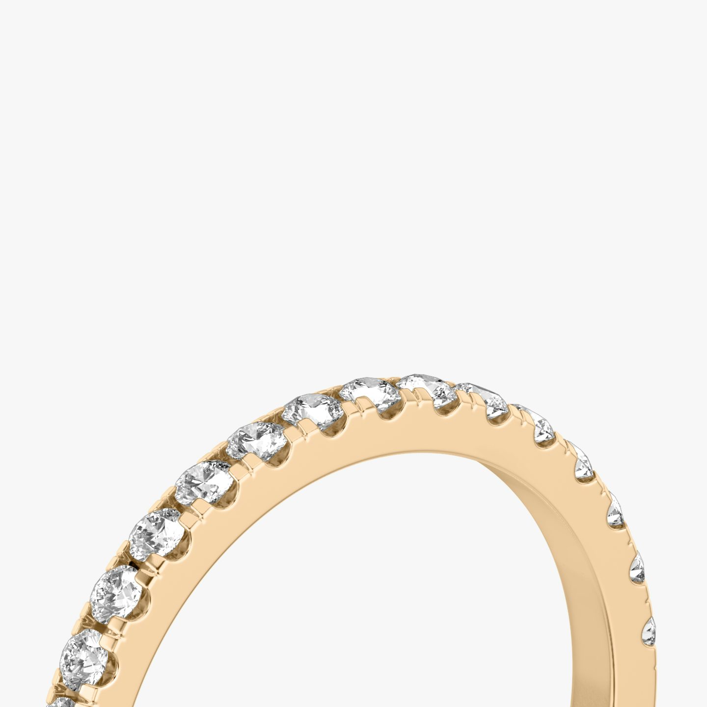 Alliance Half Pavé | Rond Brillant | 14k | Or rose | bandVersion: large