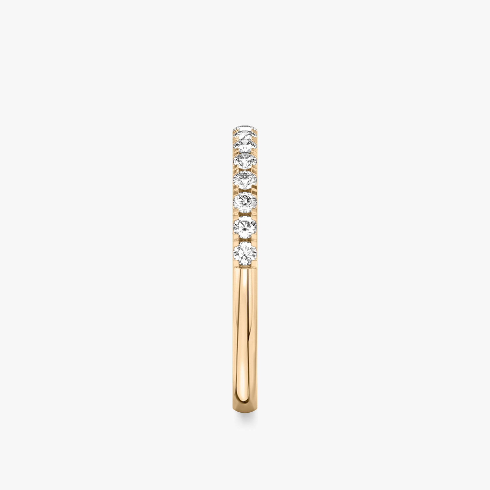 The Half Pavé Band | Round Brilliant | 14k | Rose Gold | bandVersion: large
