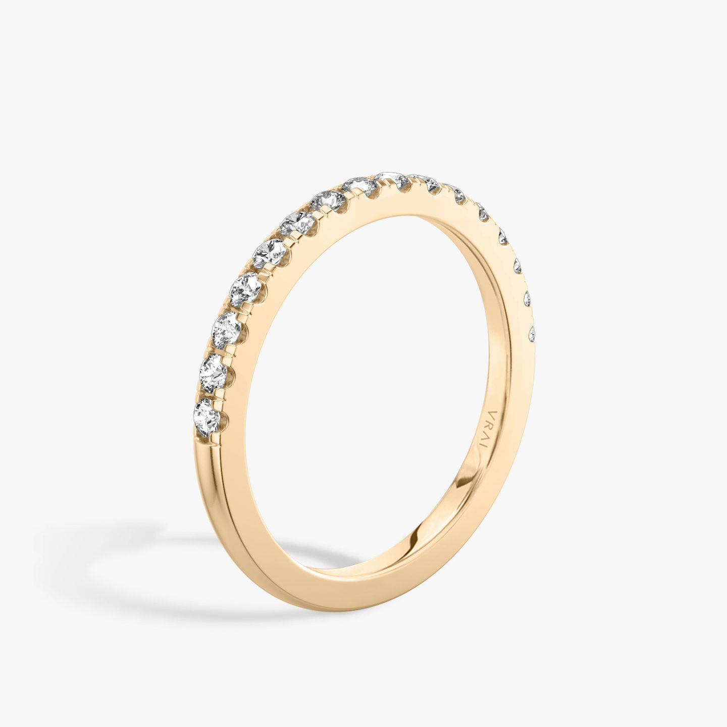 Alliance Half Pavé | Rond Brillant | 14k | Or rose | bandVersion: large