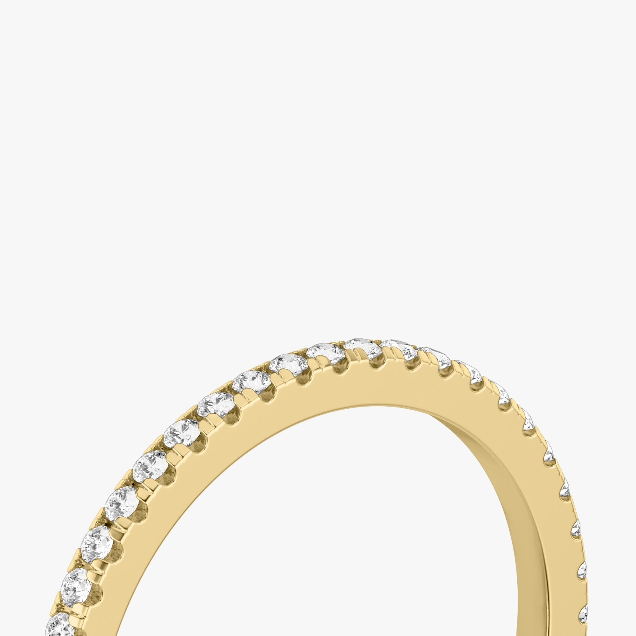 The Half Pavé Band | Round Brilliant | 18k | Yellow Gold | bandVersion: original