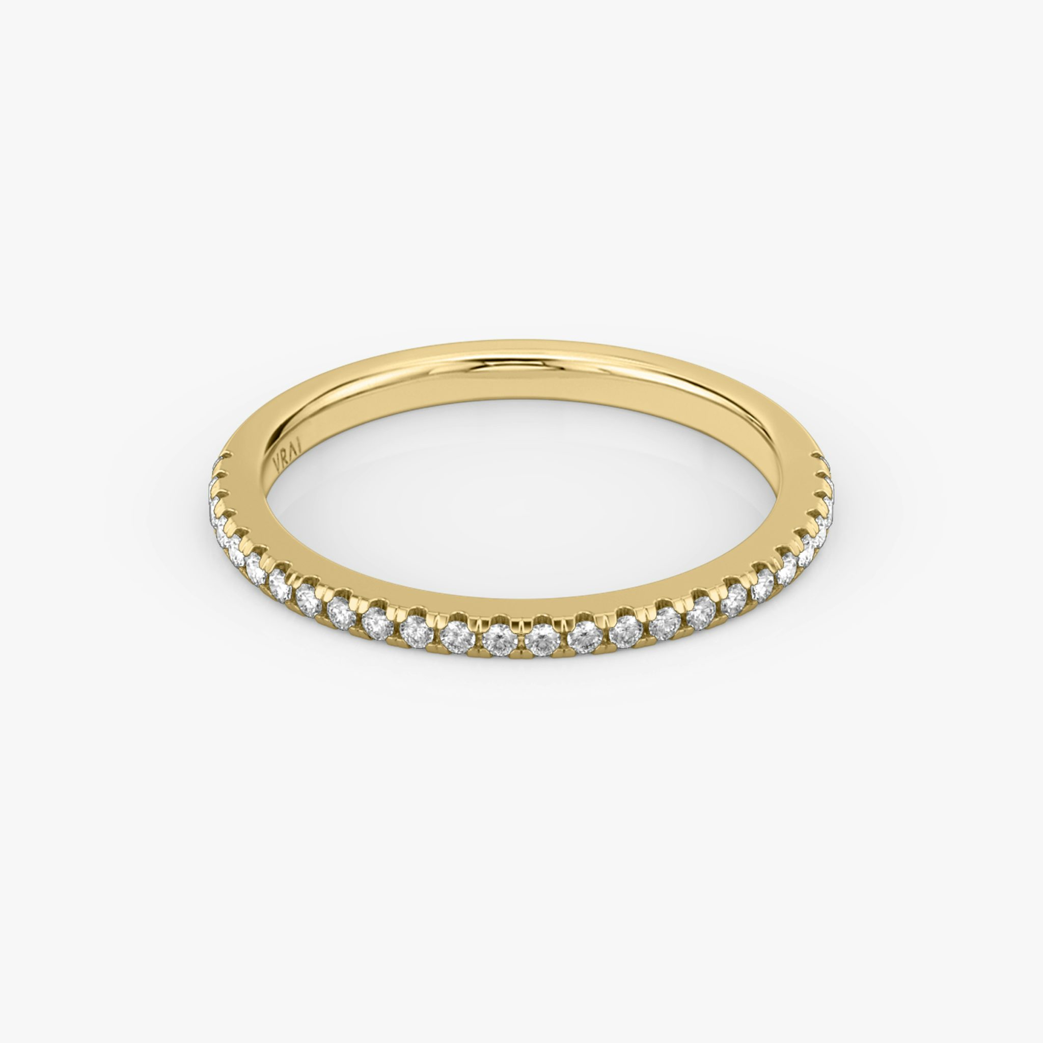 The Half Pavé Band | Round Brilliant | 18k | Yellow Gold | bandVersion: original