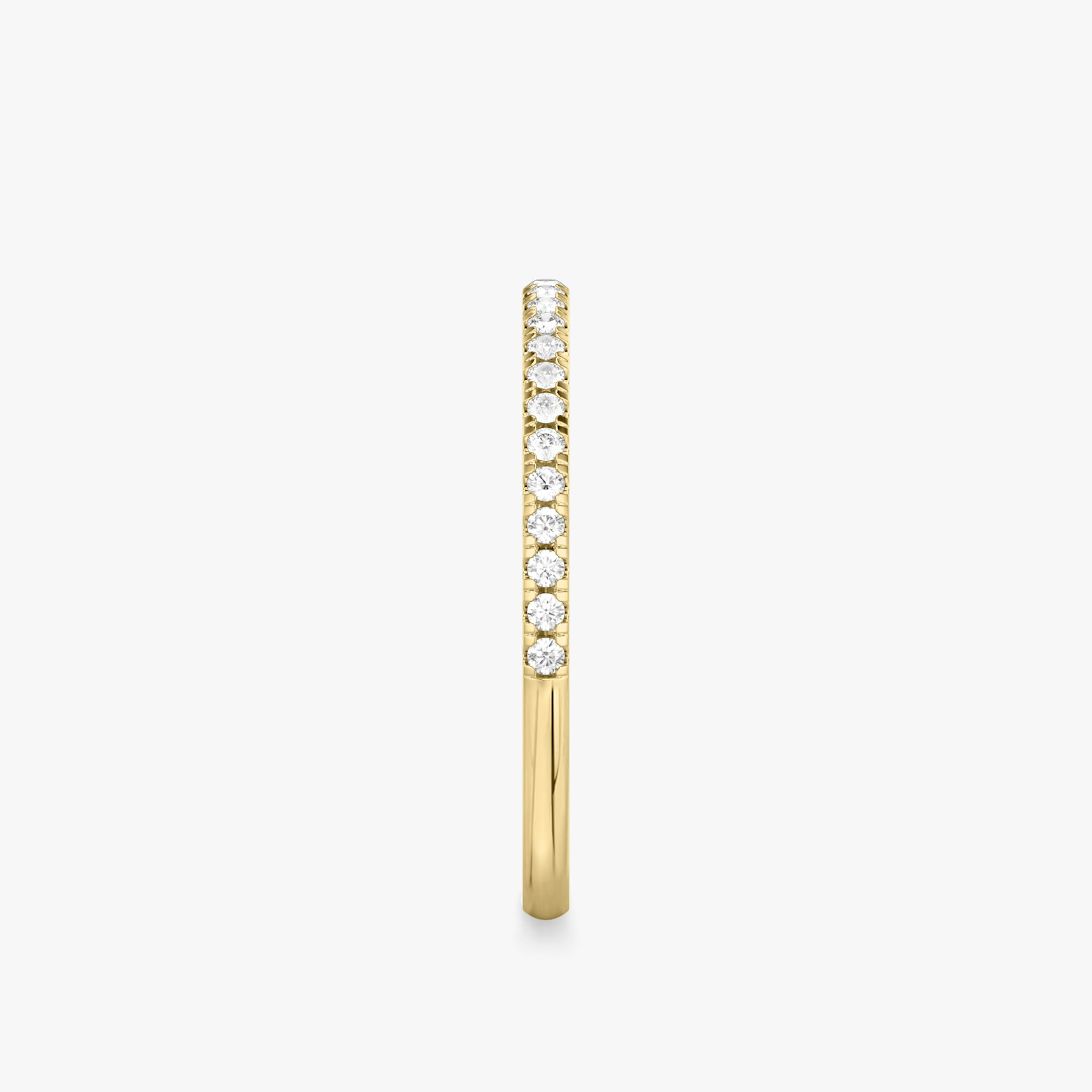 The Half Pavé Band | Round Brilliant | 18k | Yellow Gold | bandVersion: original