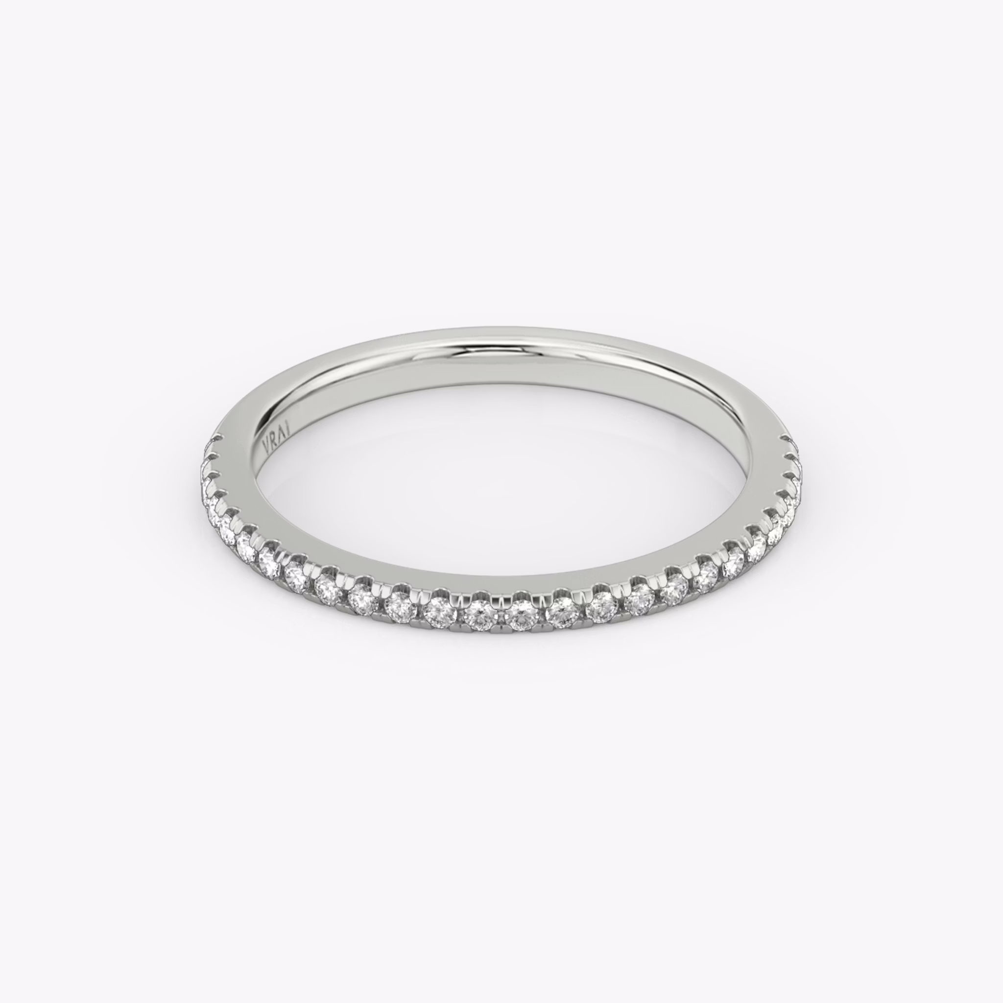 platinum half pave band