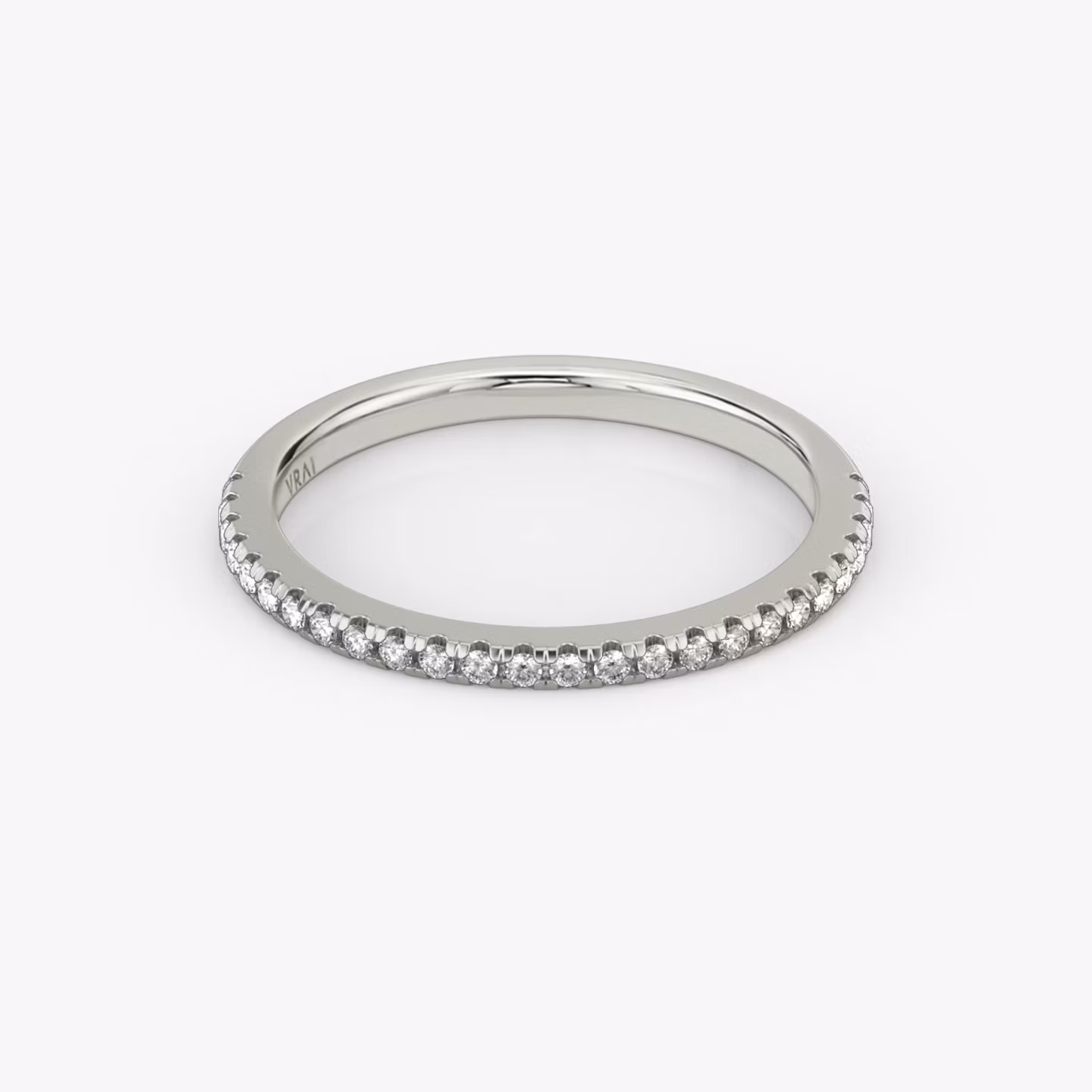 The Half Pavé Band Round Brilliant | White Gold