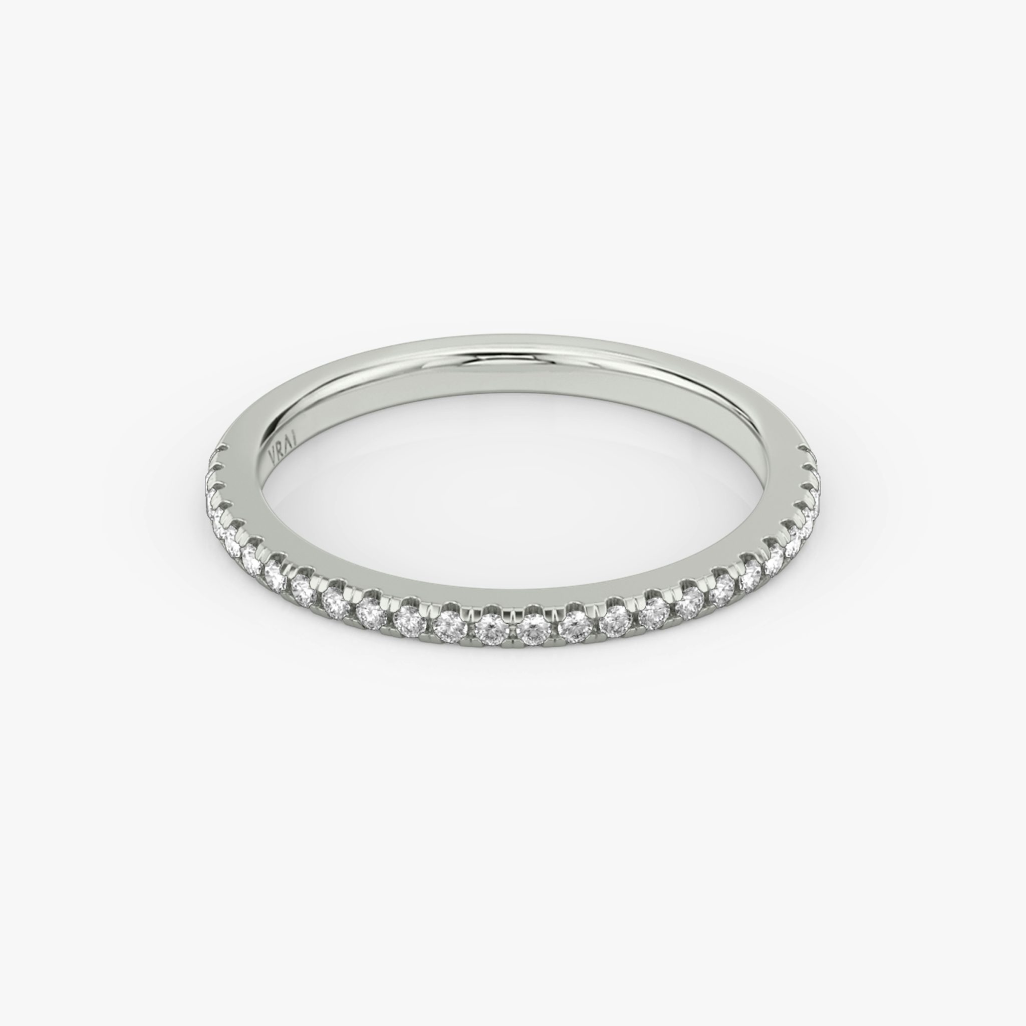 platinum half pave band