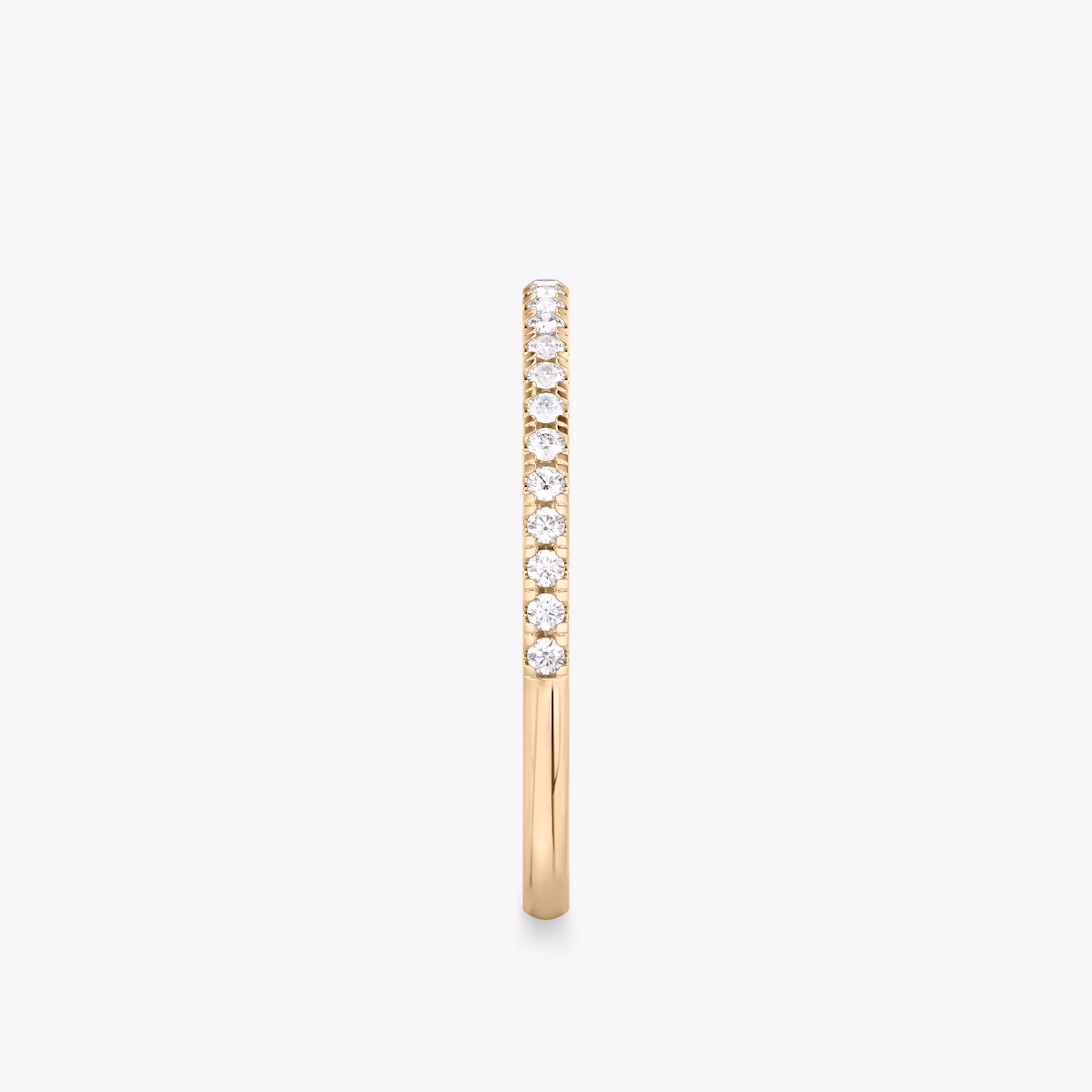 The Half Pavé Band | Round Brilliant | 14k | Rose Gold | bandVersion: original