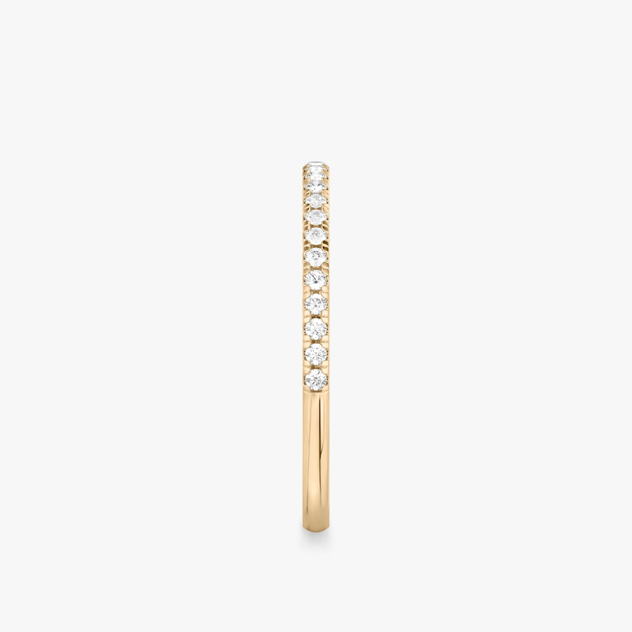 The Half Pavé Band | Round Brilliant | 14k | Rose Gold | bandVersion: original