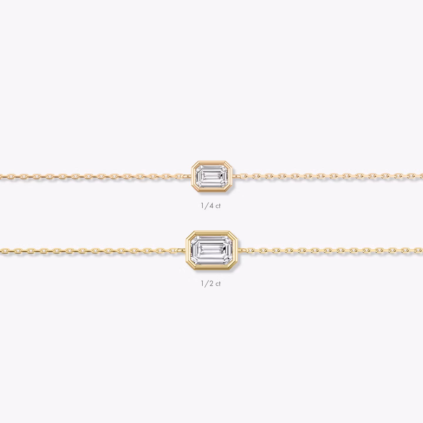 Bezel Solitaire Bracelet | Emerald | 14k | Yellow Gold | caratWeight: 0.25ct