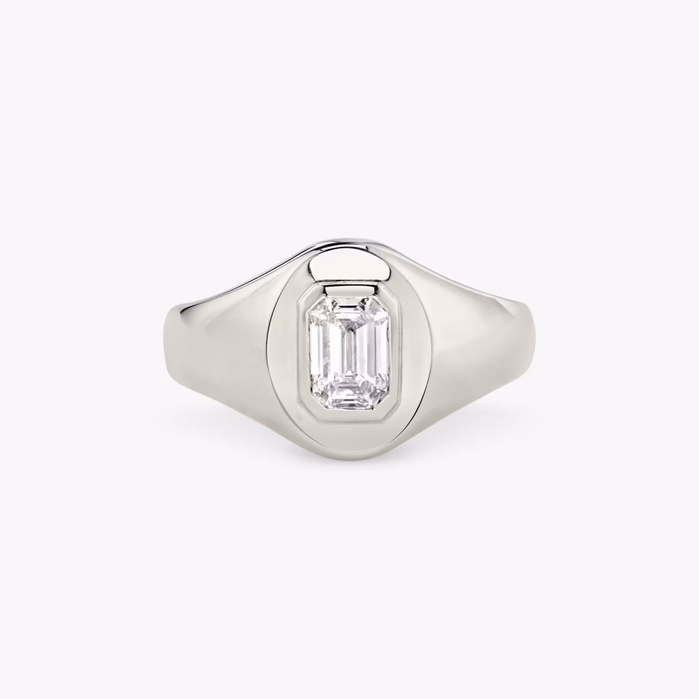 VRAI Signet Ring Emerald | White Gold