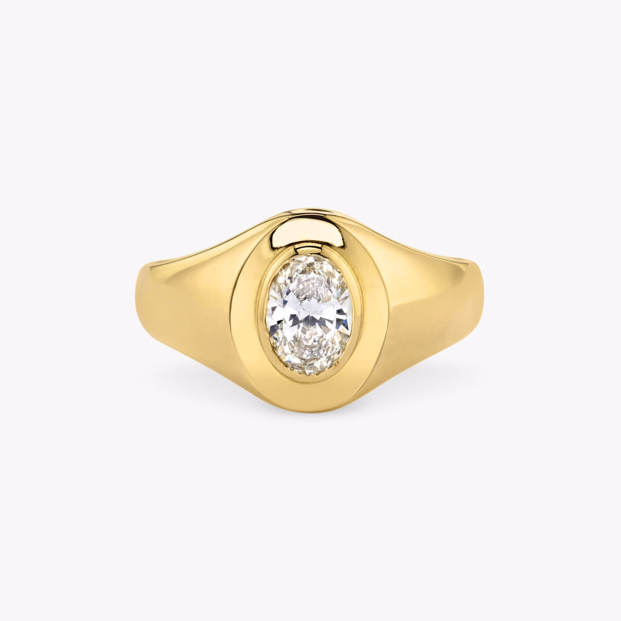 VRAI Signet Ring Oval | Yellow Gold