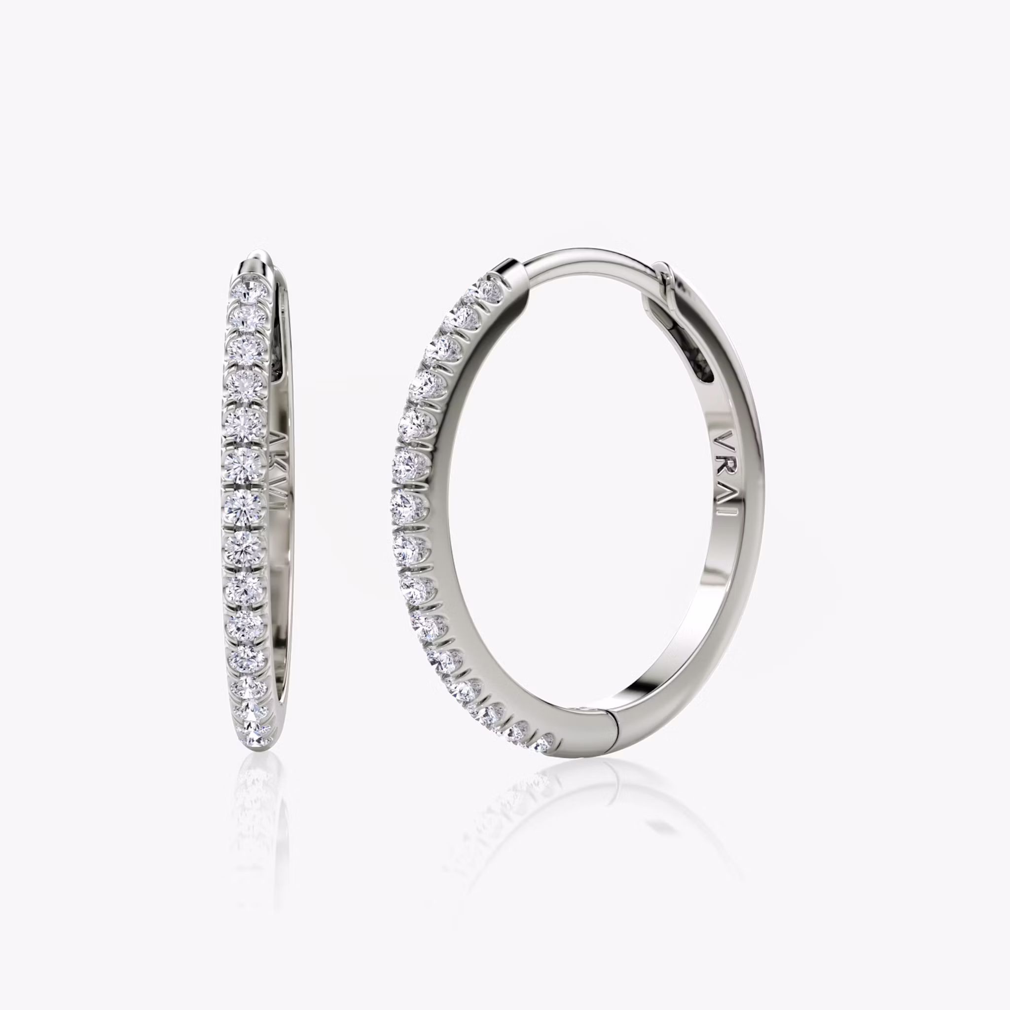 Pavé Hoops Round Brilliant | White Gold